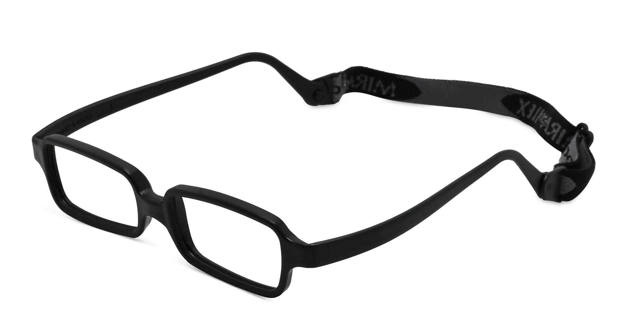 Shop Mira Flex Kids Rectangle Eyeglasses in Black online.