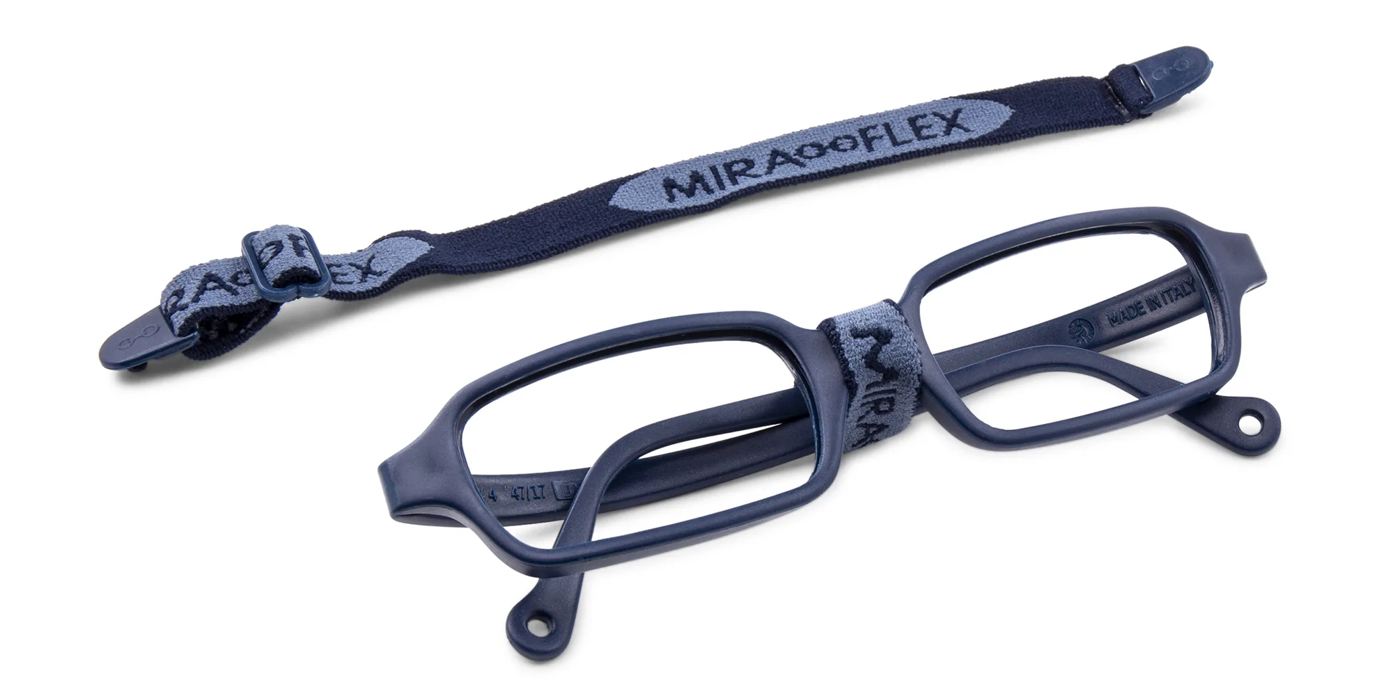 Shop Mira Flex Kids Rectangle Eyeglasses in Blue online.