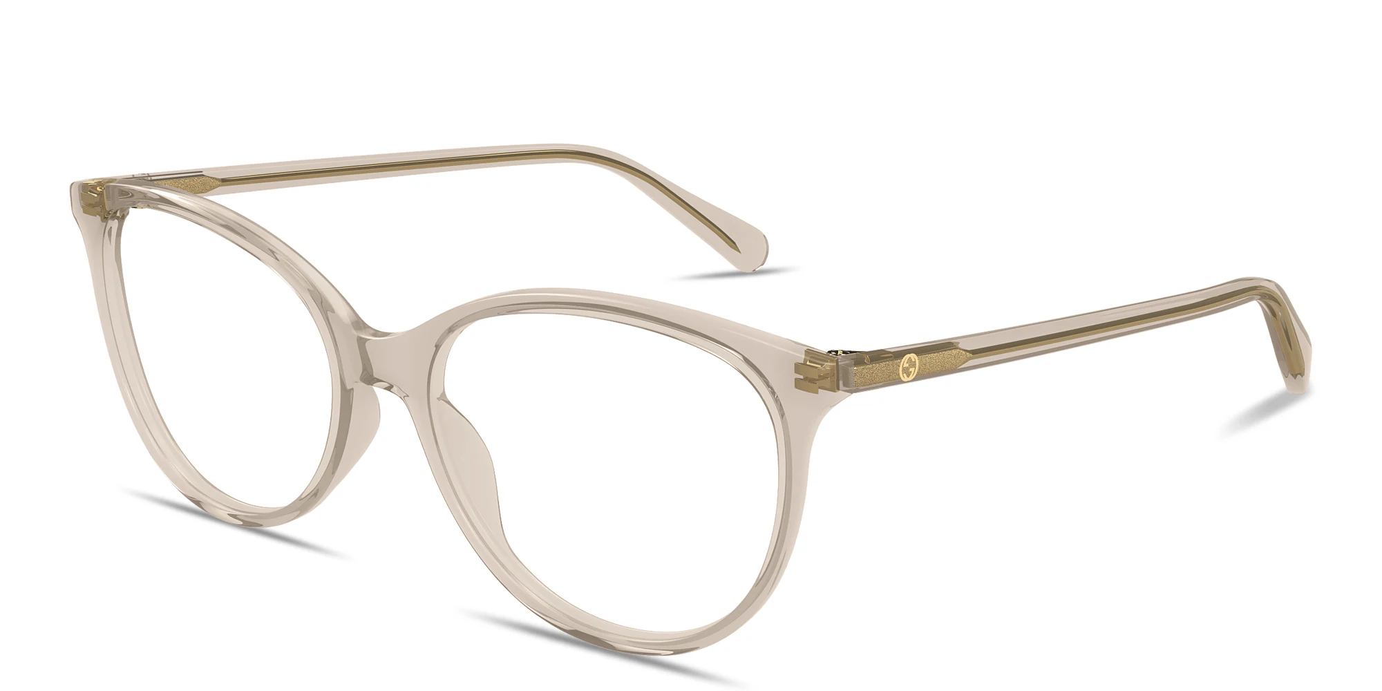 Shop GUCCI GG Cat-Eye Eyeglasses in Brown online.