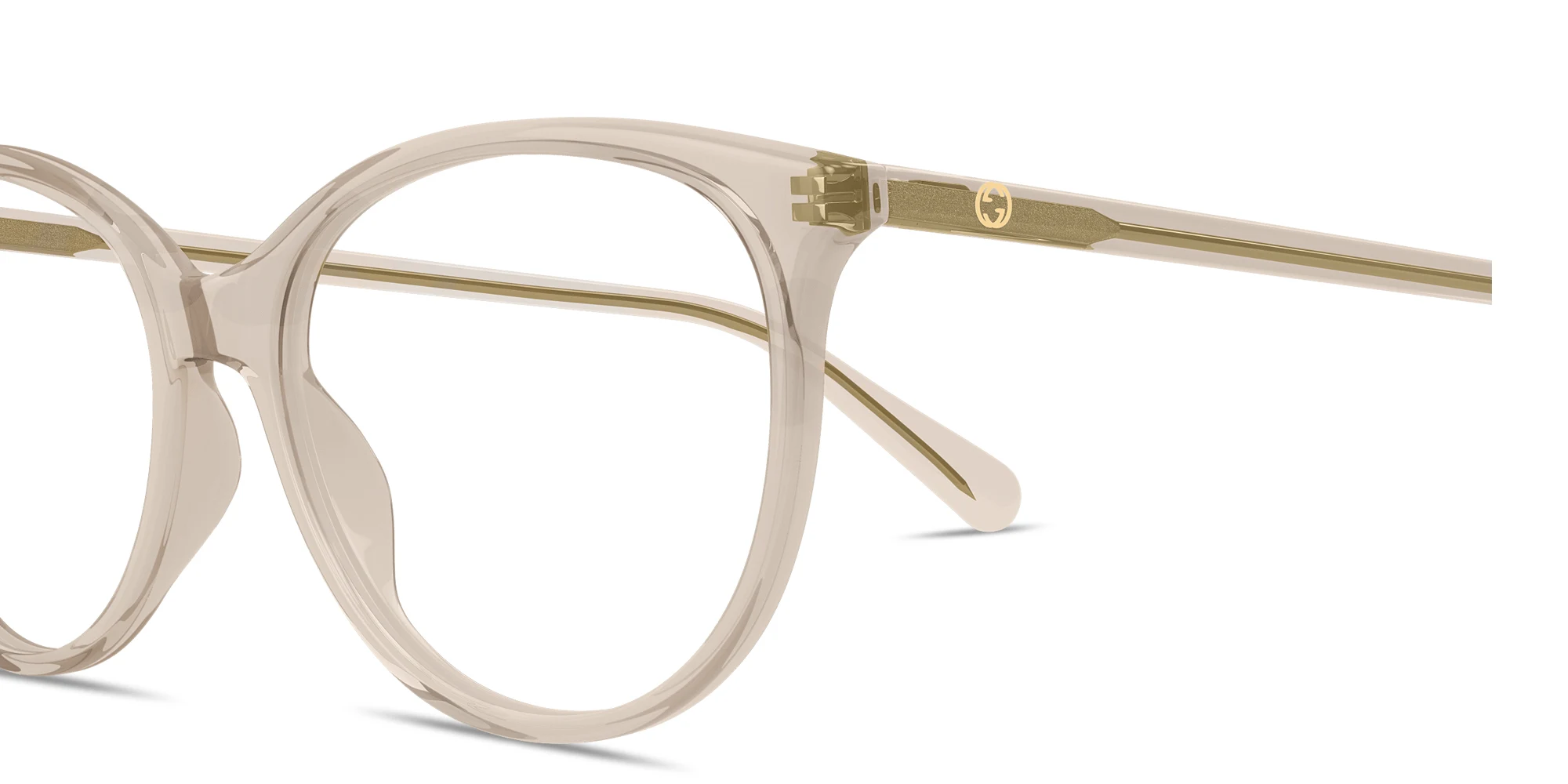 Shop GUCCI GG Cat-Eye Eyeglasses in Brown online.