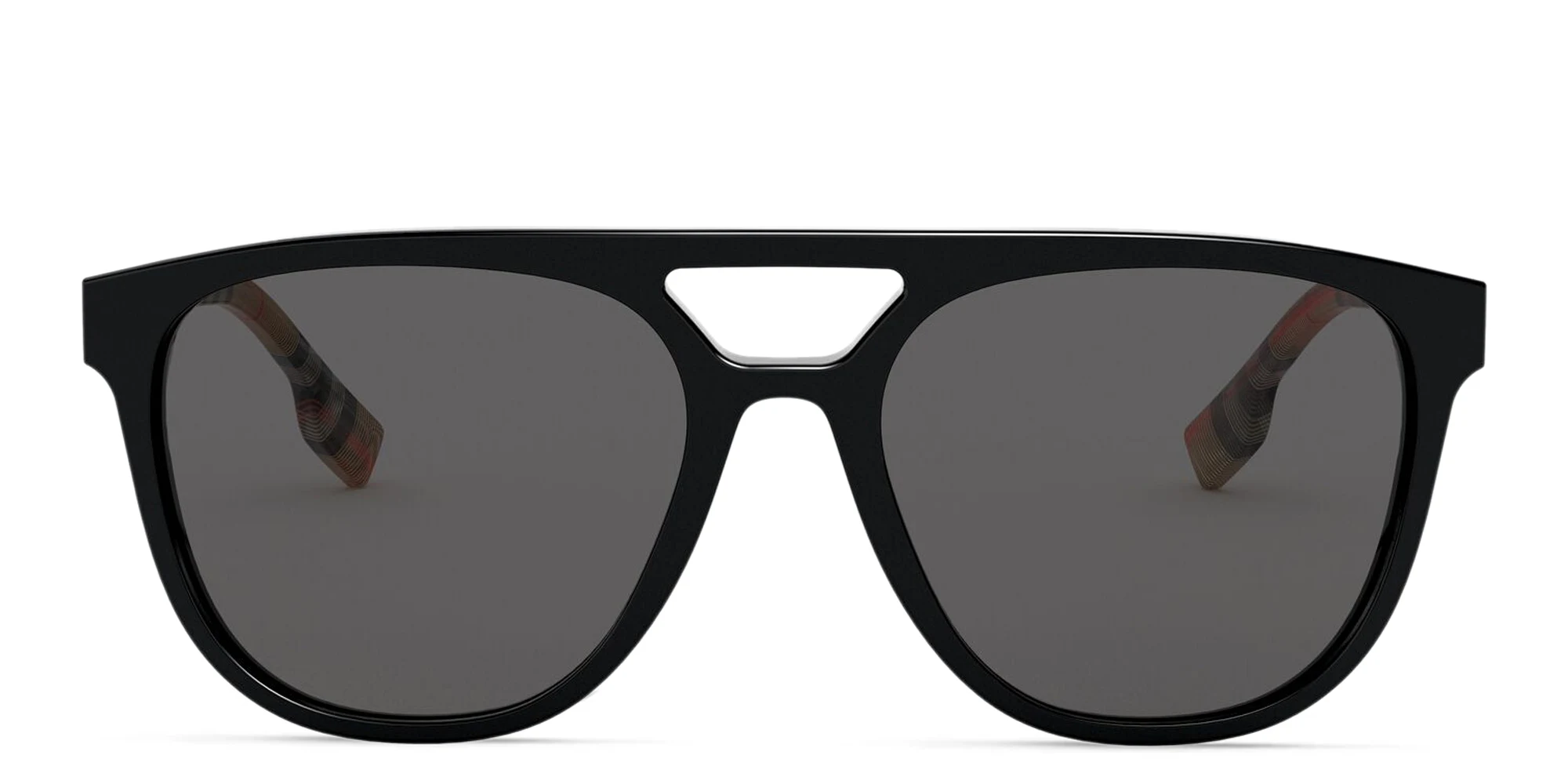 Shop BURBERRY Square Sunglasses in Black online.