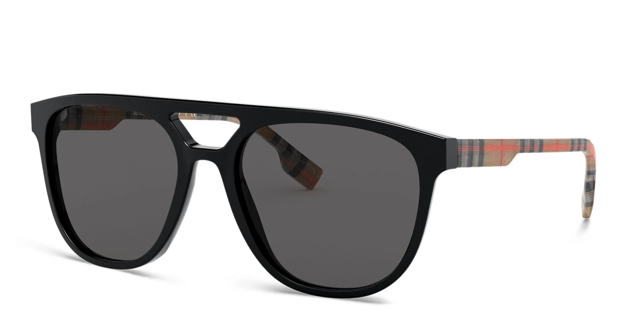 Shop BURBERRY Square Sunglasses in Black online.