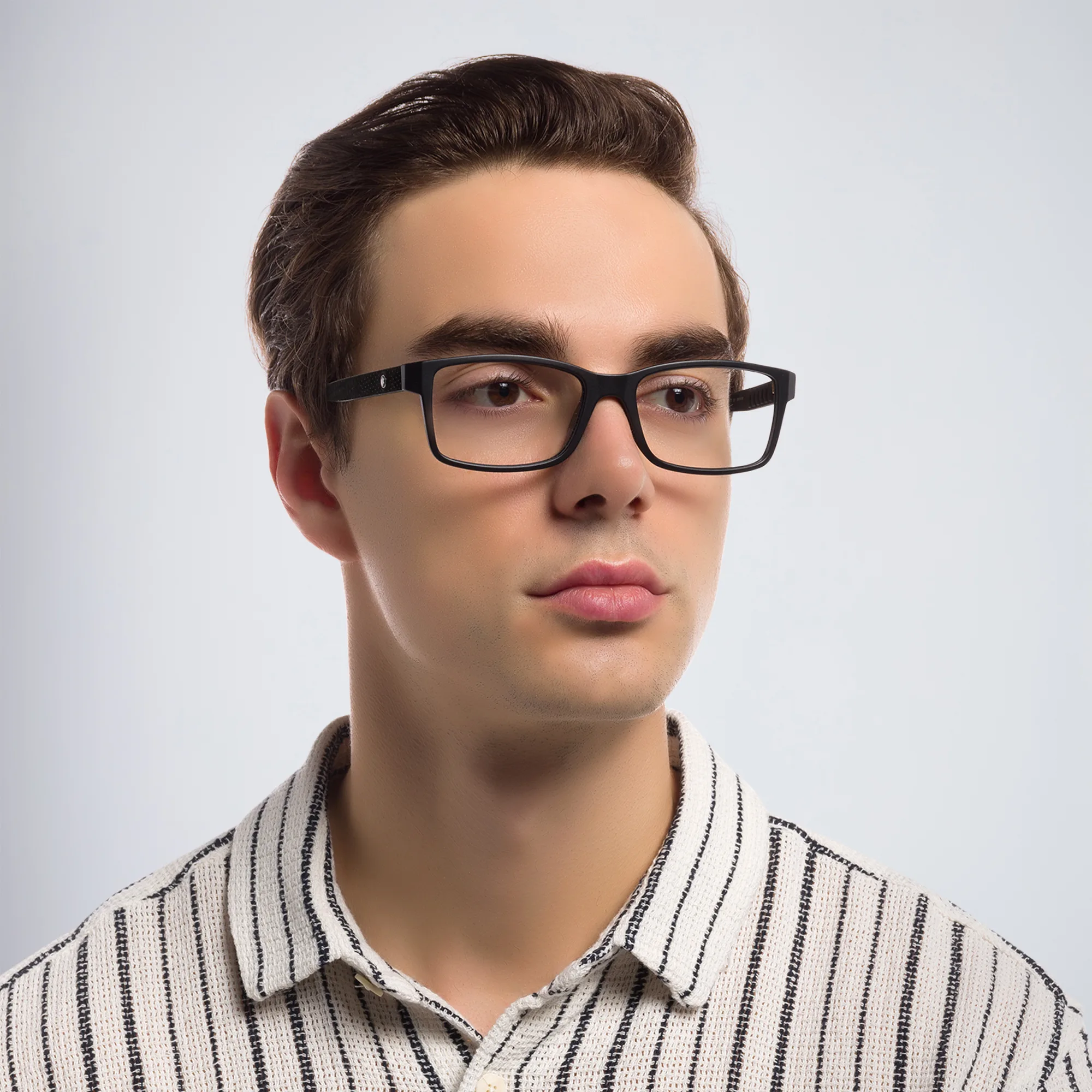 Shop MONTBLANC Wide Rectangle Eyeglasses in Black online.