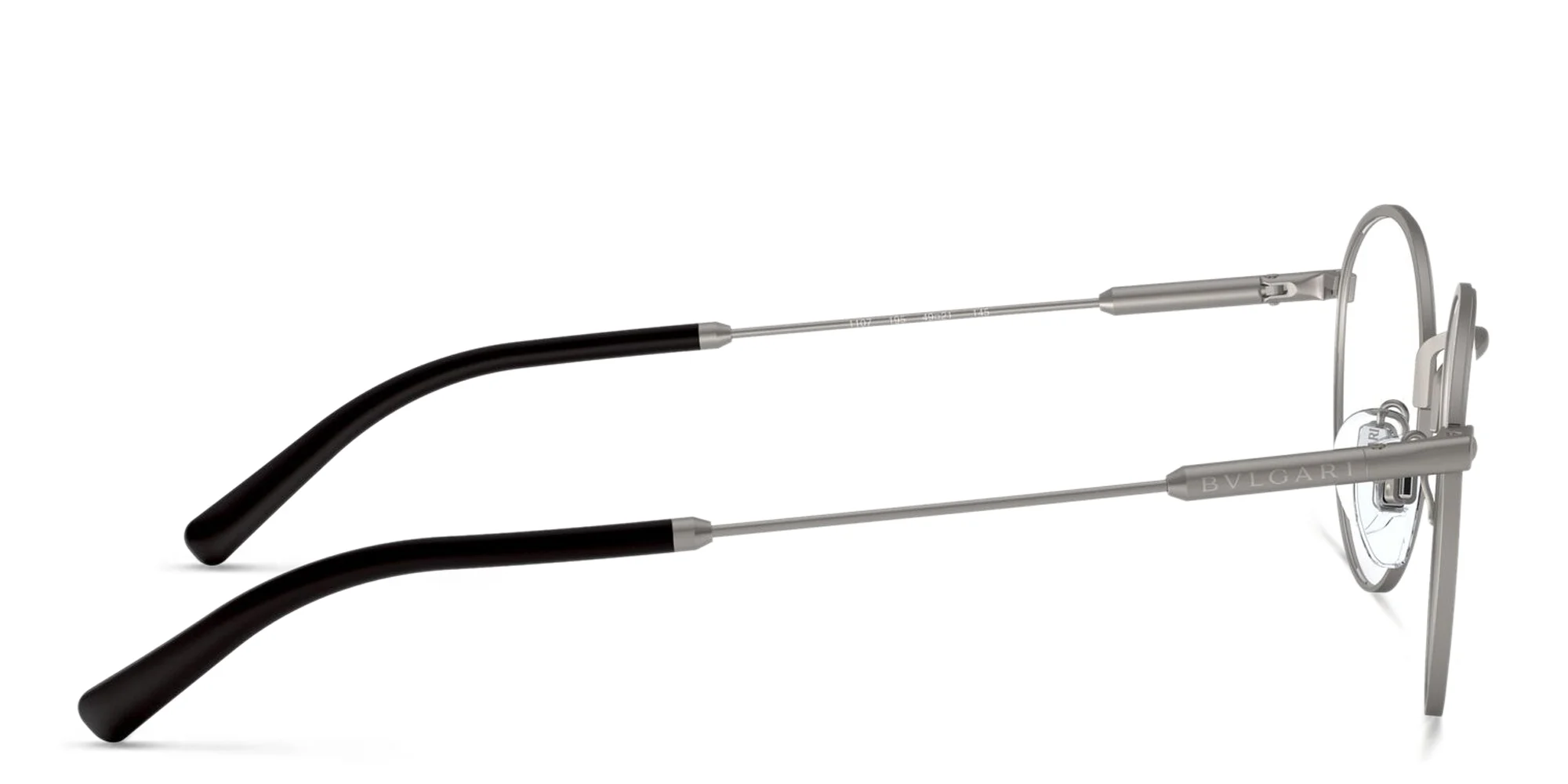 Shop BVLGARI Round Eyeglasses in Silver online.
