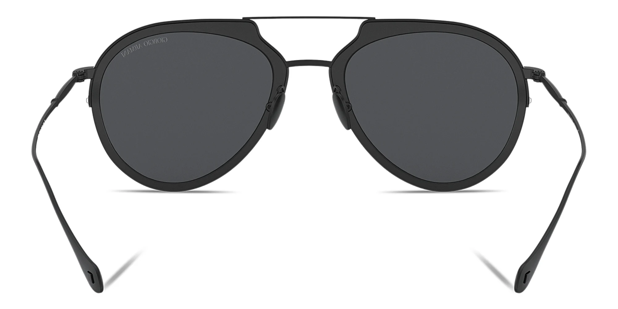 Shop GIORGIO ARMANI Aviator Sunglasses in Matte Black online.