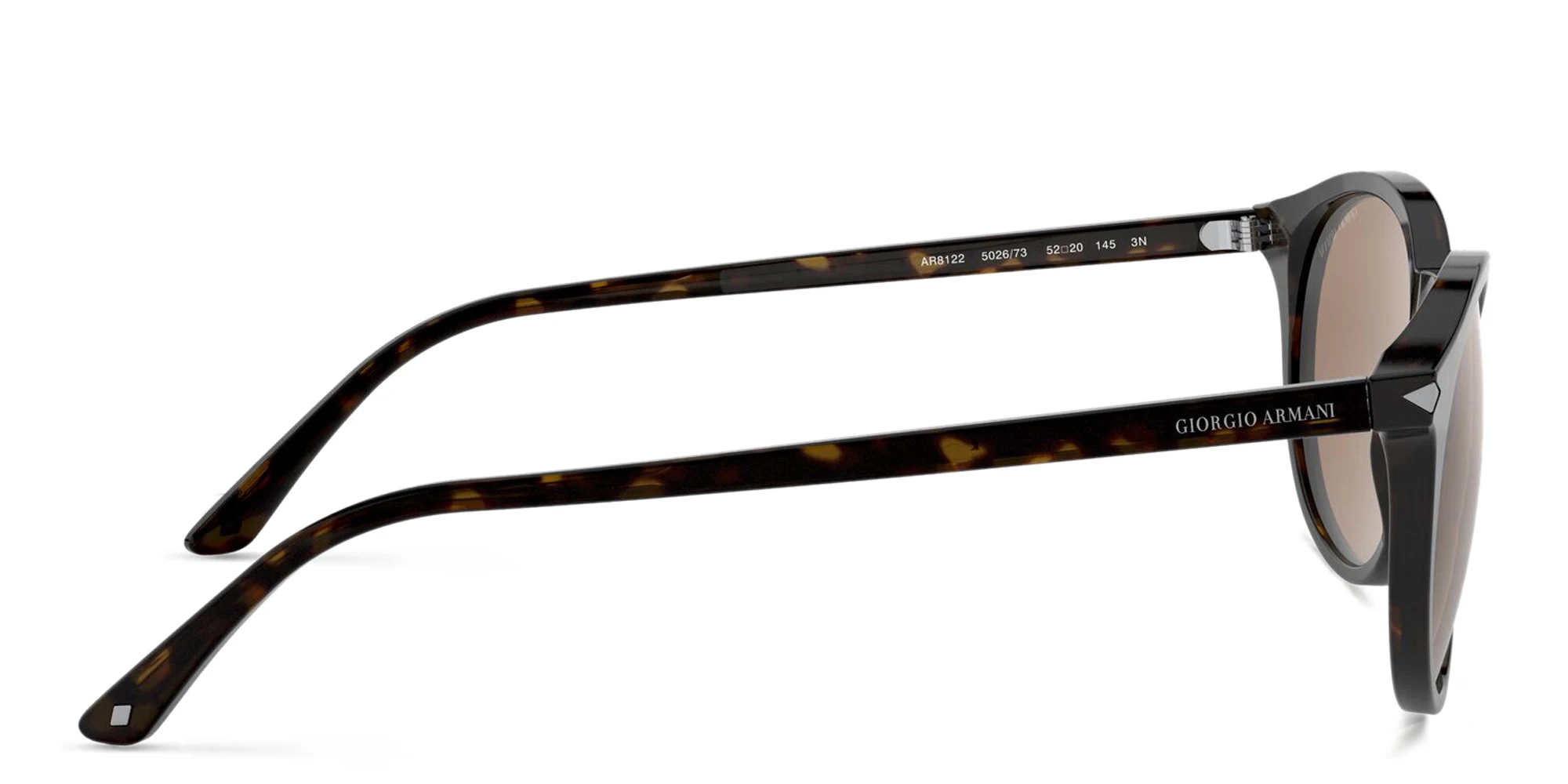 Shop GIORGIO ARMANI Round Sunglasses in Brown online.