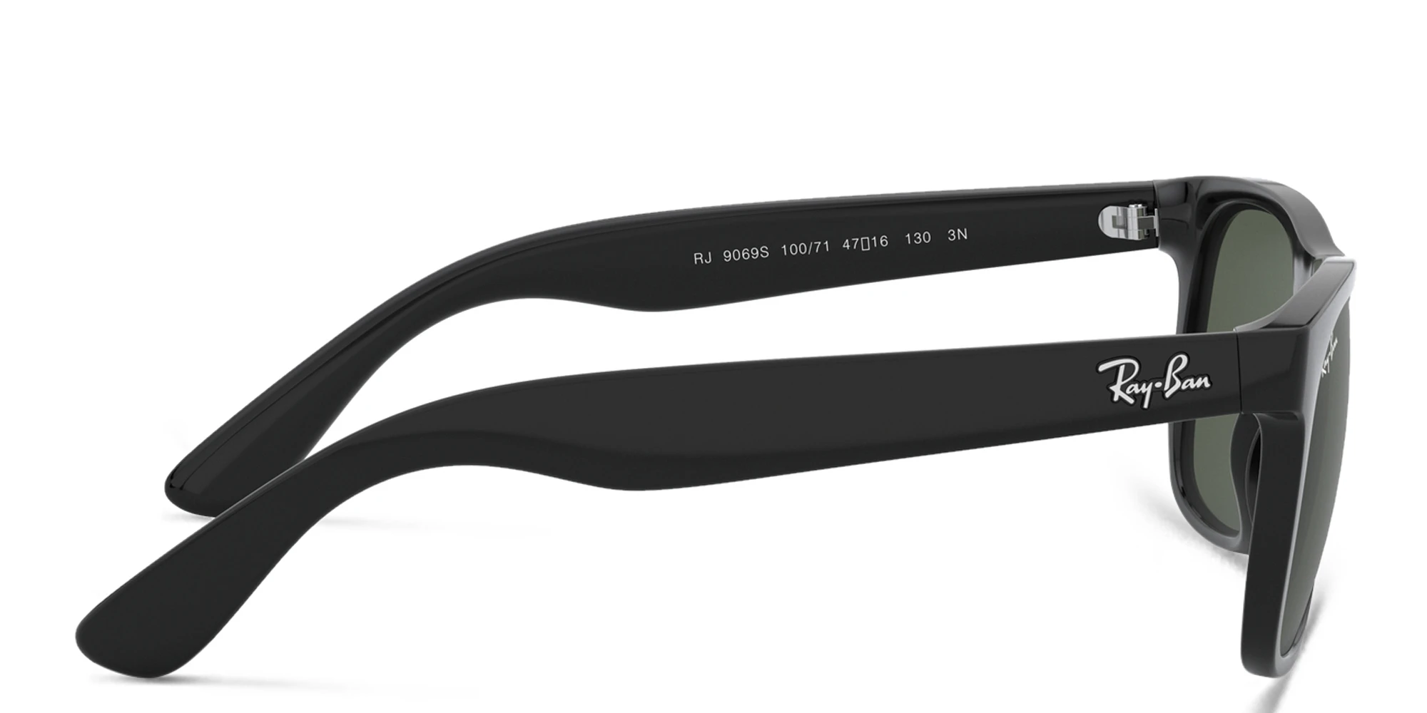 Shop Ray-Ban Junior Kids Wayfarer Square Sunglasses in Black online.