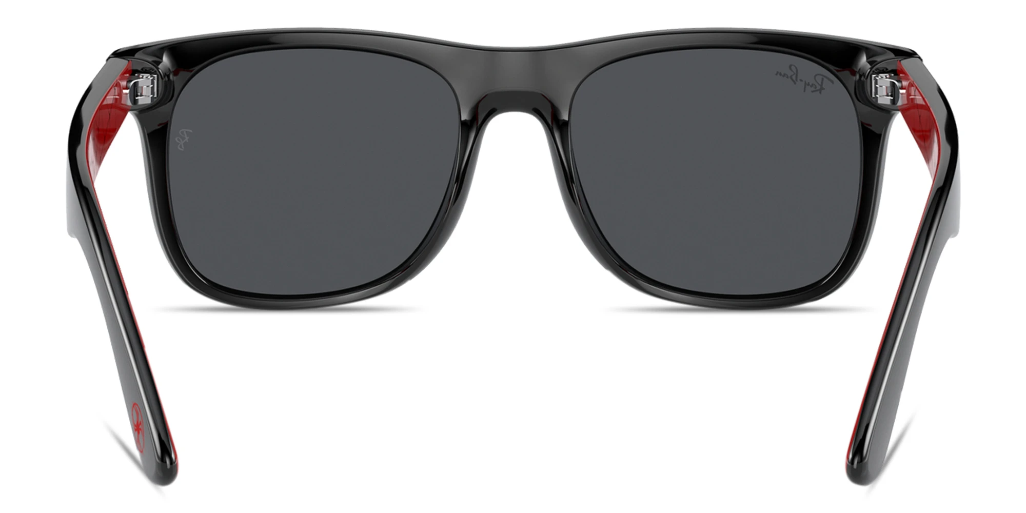 Shop Ray-Ban Junior Marvel Justin Kids Square Sunglasses in Black online.
