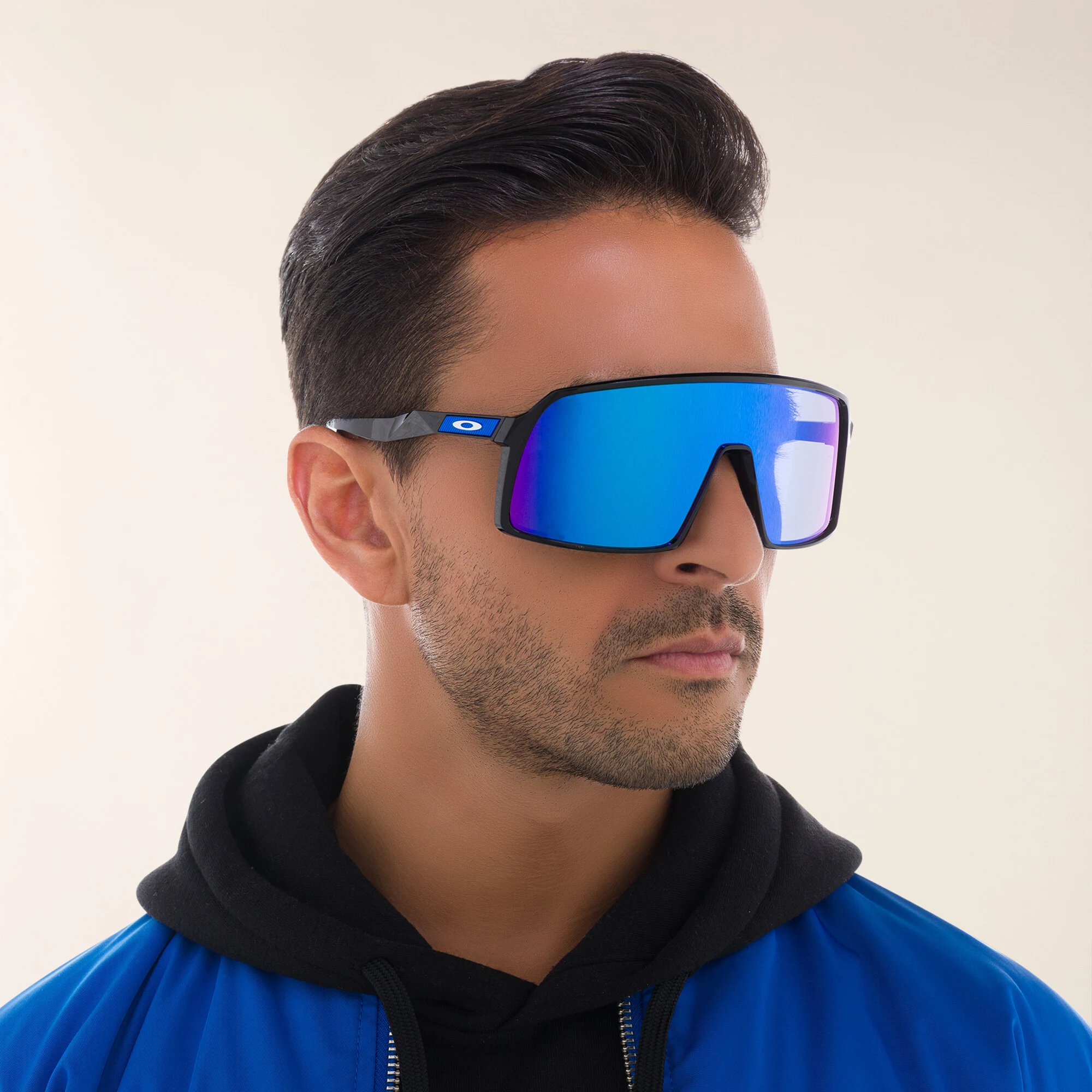 Shop Oakley Sutro Mask Sunglasses in Polished Black online.