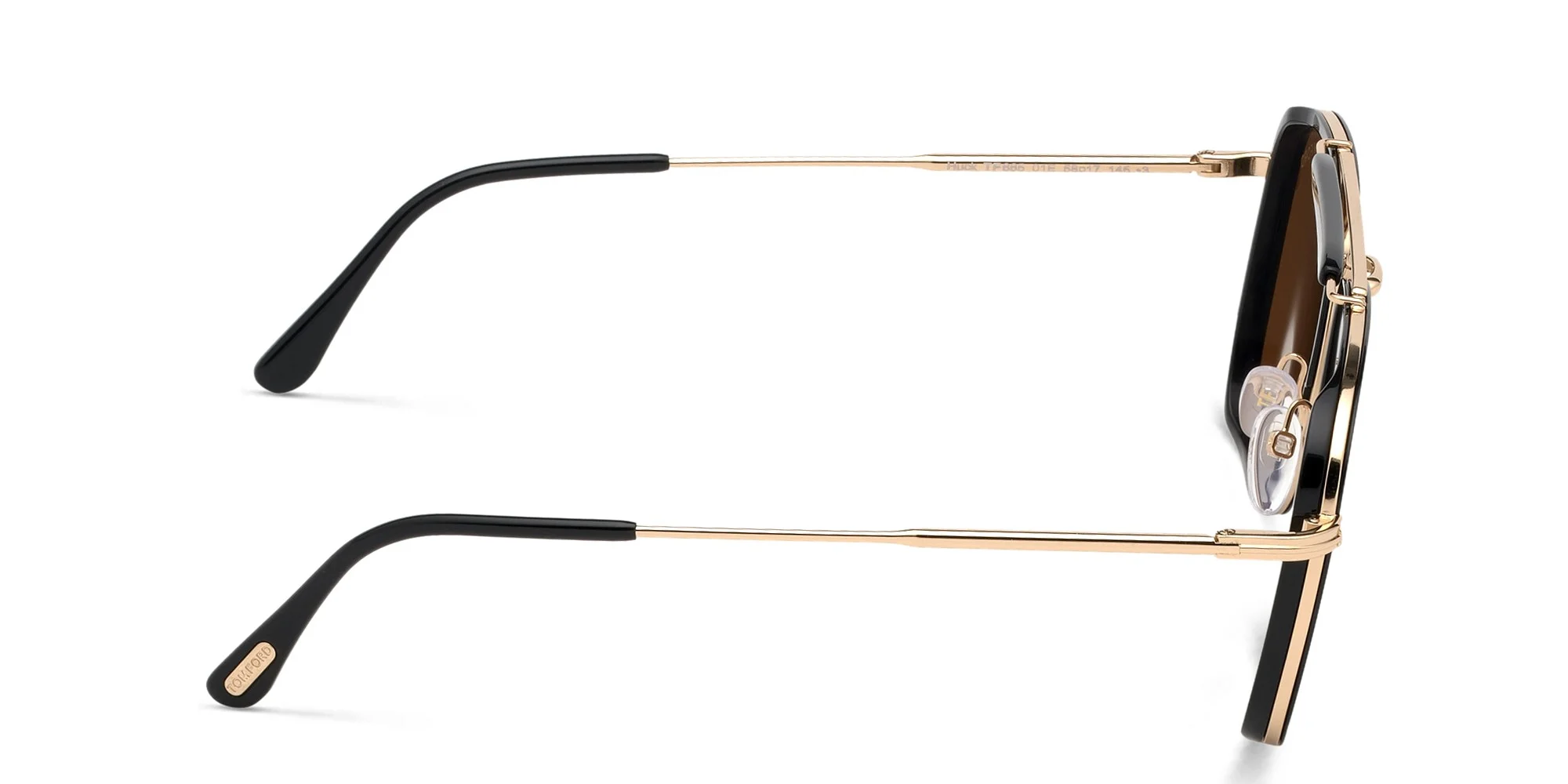 Shop TOM FORD Square Sunglasses in Shiny Black online.