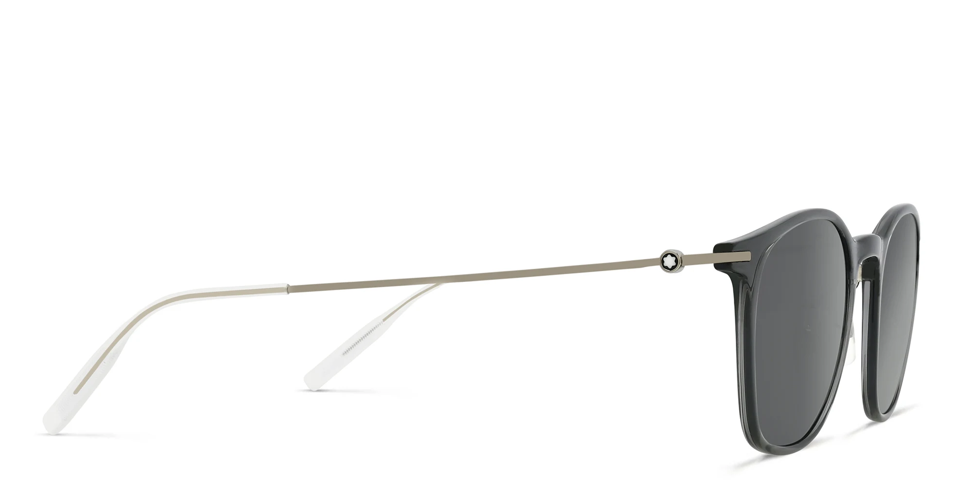 Shop MONTBLANC Panthos Sunglasses in Silver online.