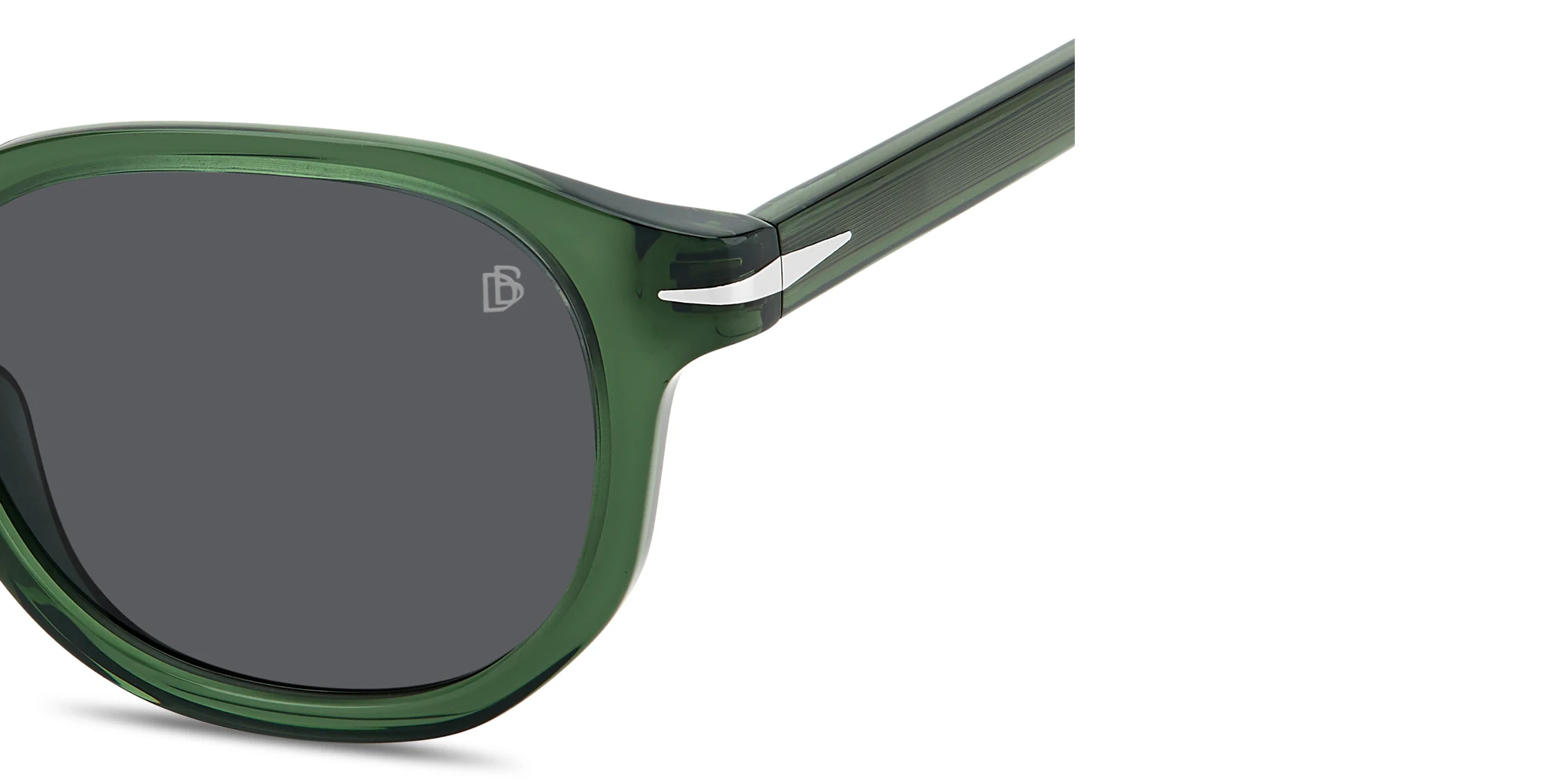 Shop DAVID BECKHAM Round Sunglasses in Green online.