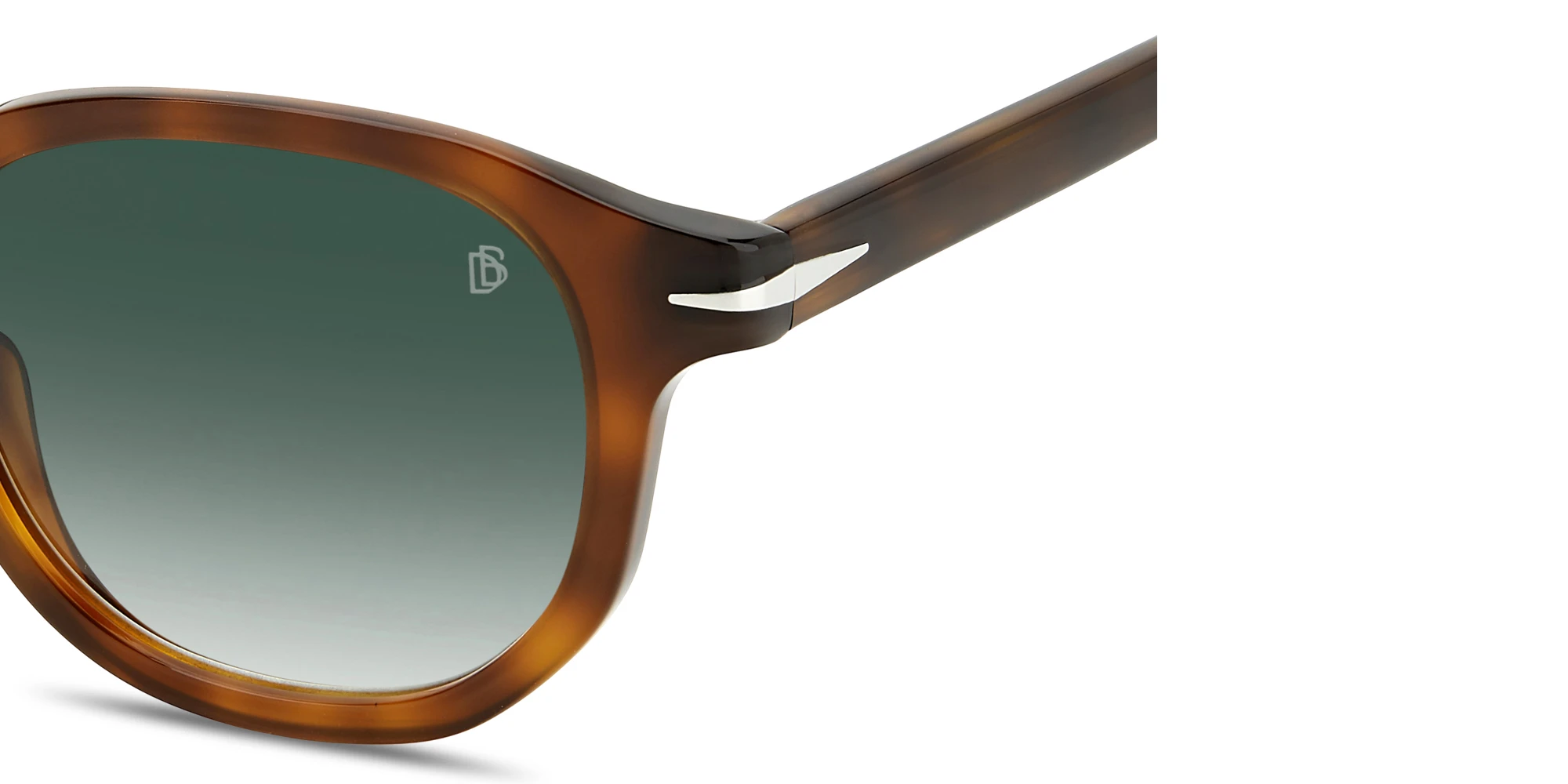 Shop DAVID BECKHAM Talisman Round Sunglasses in Havana online.