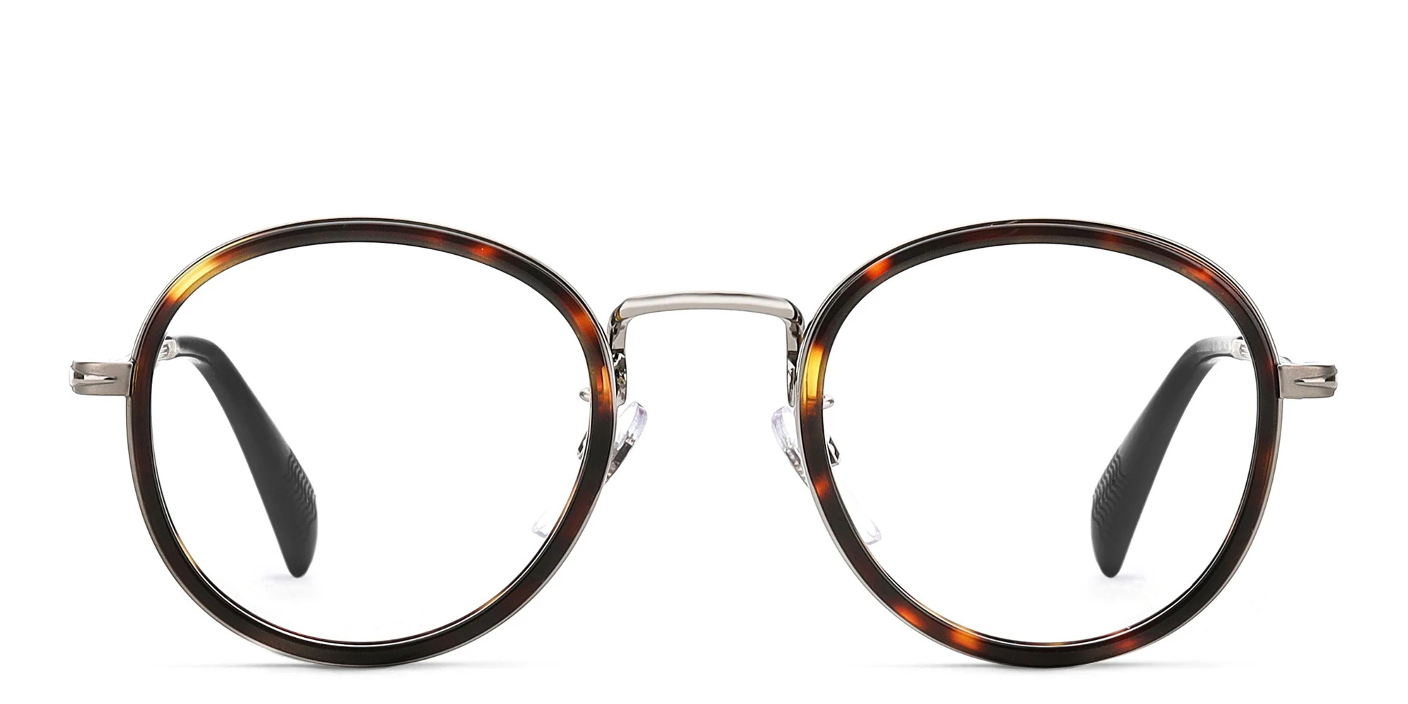 Shop DAVID BECKHAM Round Eyeglasses in Silver online.