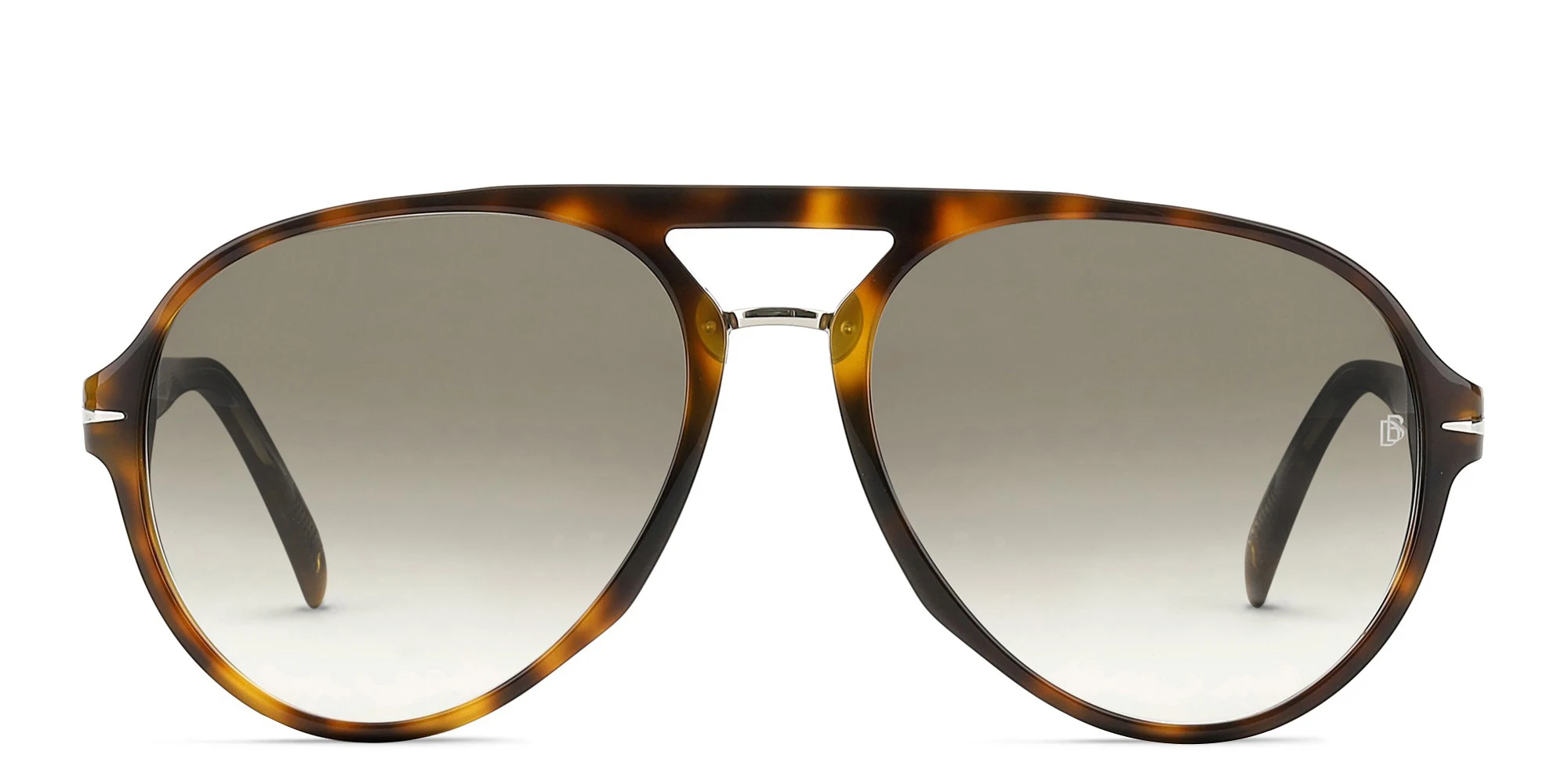 Shop DAVID BECKHAM Aviator Sunglasses in Havana online.