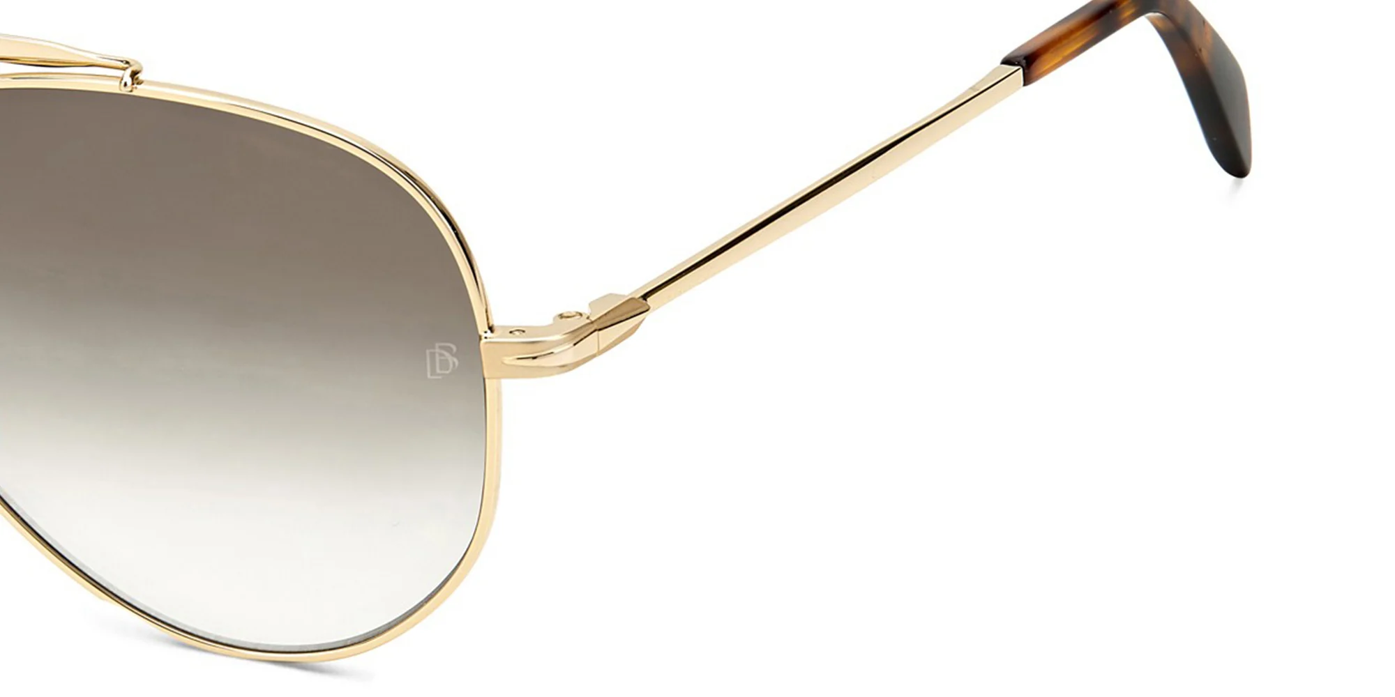 Shop DAVID BECKHAM Pilot Sunglasses in Gold online.
