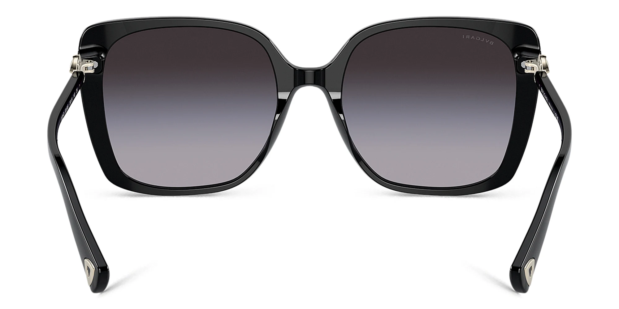 Shop BVLGARI Oversized Square Sunglasses in Black online.