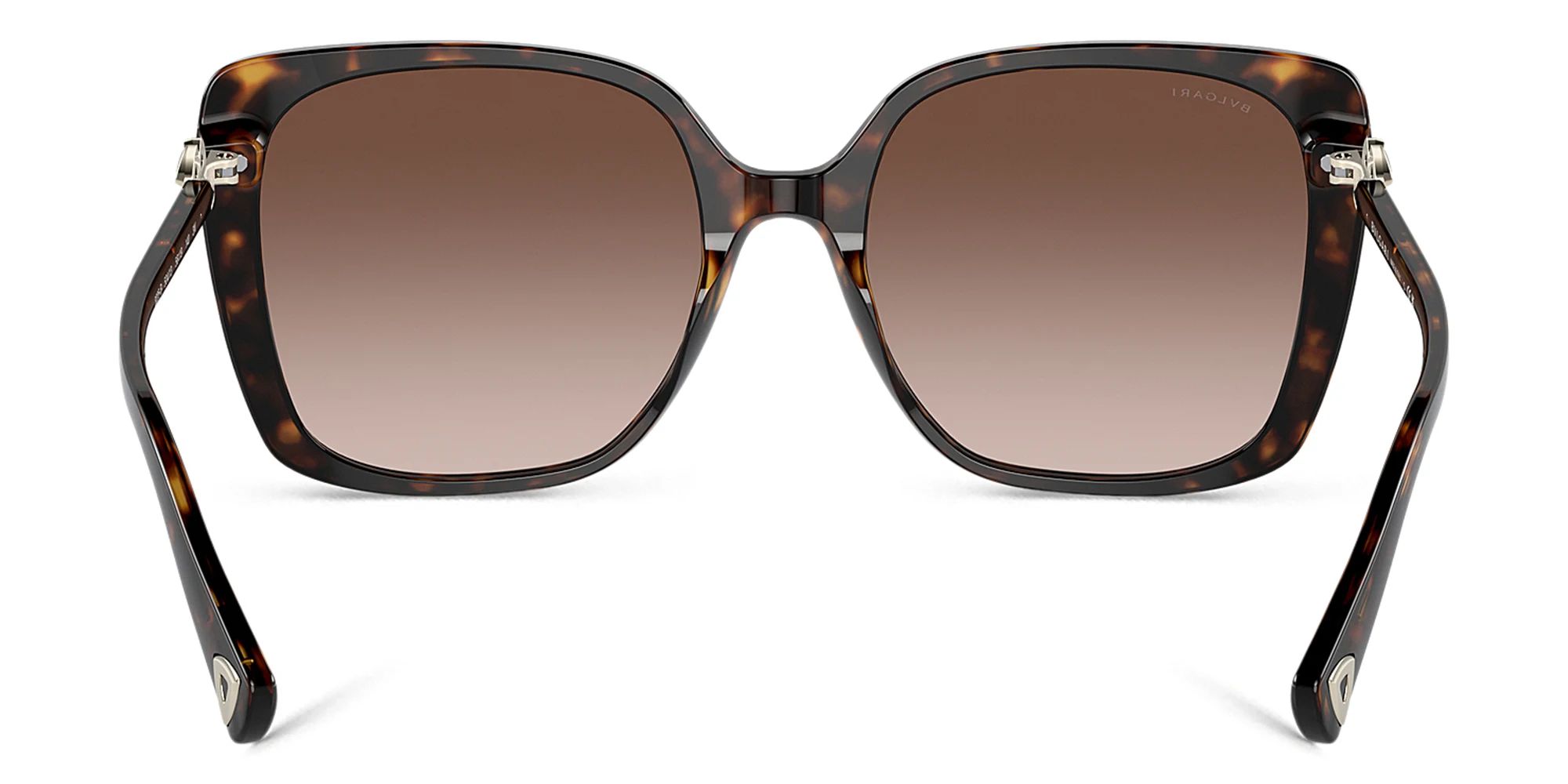 Shop BVLGARI Oversized Square Sunglasses in Dark Havana online.