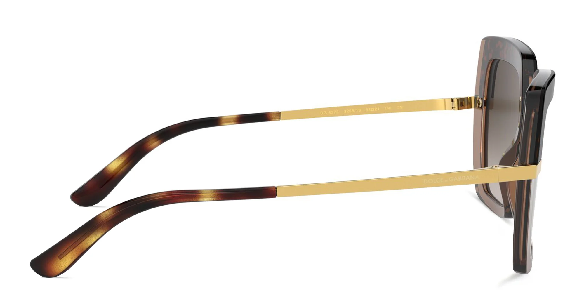 Shop Dolce & Gabbana Square Sunglasses in Havana online.