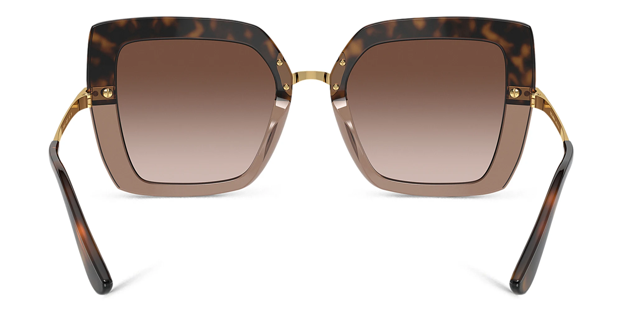 Shop Dolce & Gabbana Square Sunglasses in Havana online.