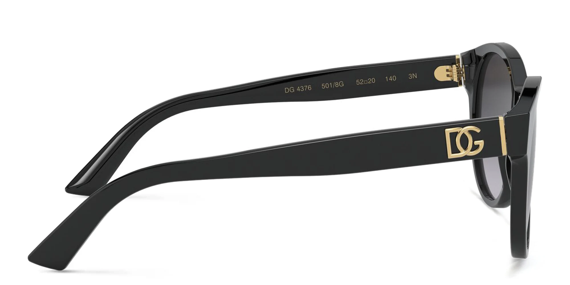 Shop Dolce & Gabbana Round Sunglasses in Black online.
