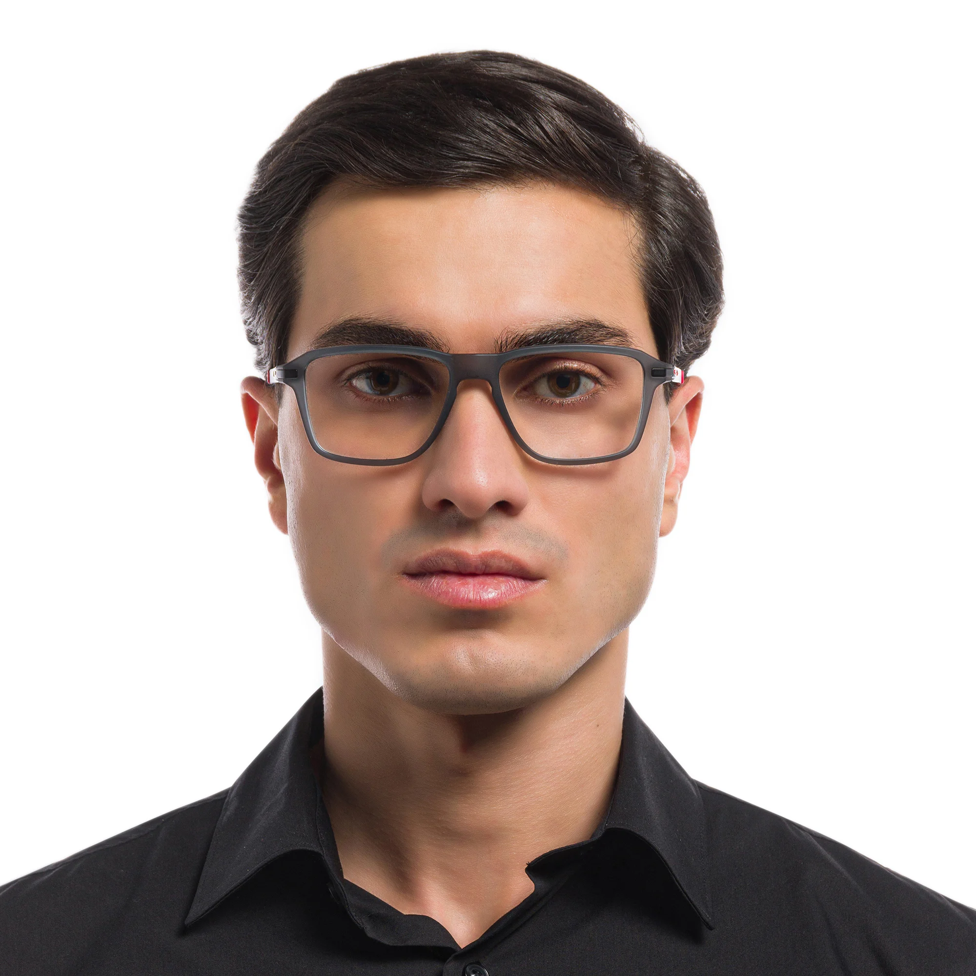 تسوق نظارات طبية ويلهاوس بإطار مربّع اوكلي بلون Satin Grey Smoke أونلاين.