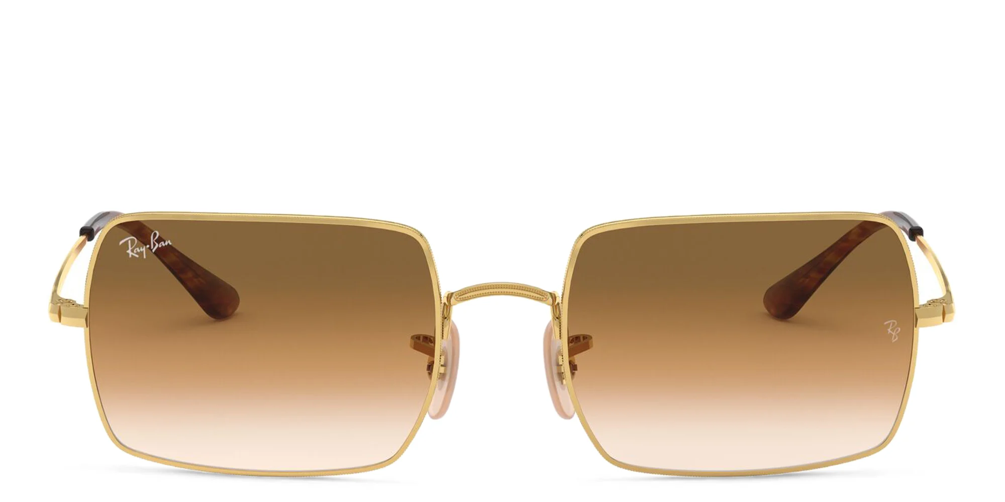 Shop Ray-Ban Unisex Rectangle Sunglasses in Gold online.
