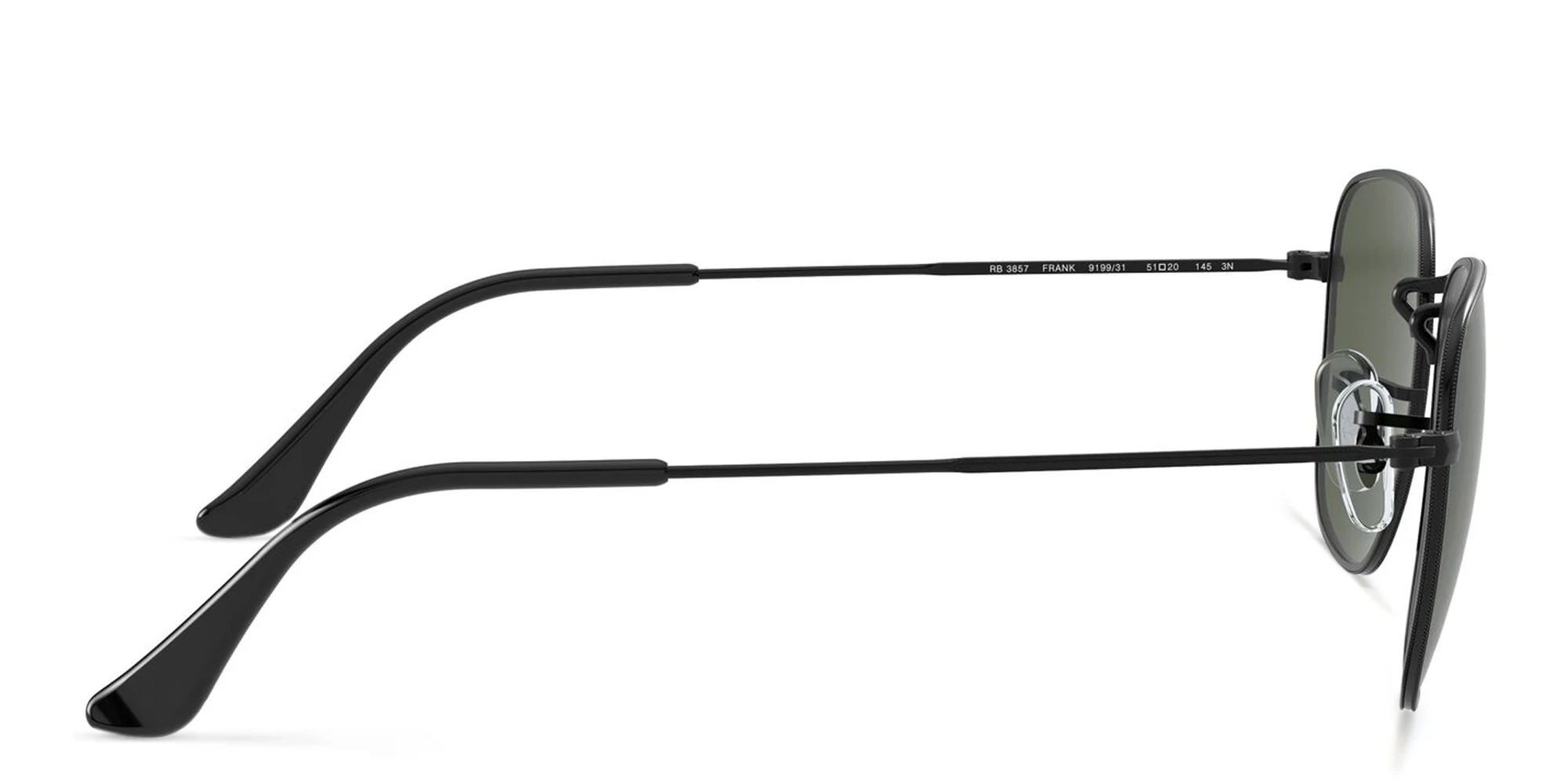 Shop Ray-Ban Frank Square Sunglasses in Black online.