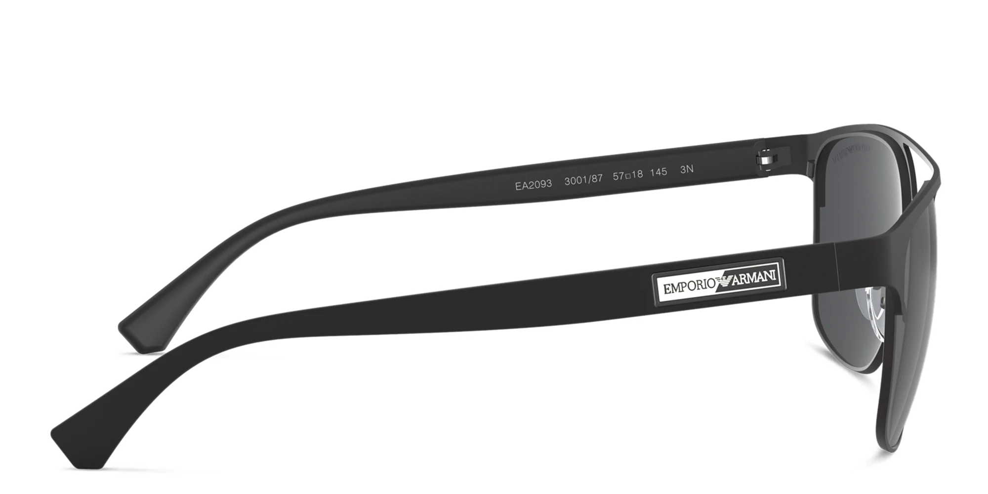 Shop Emporio Armani Square Sunglasses in Matte Black online.