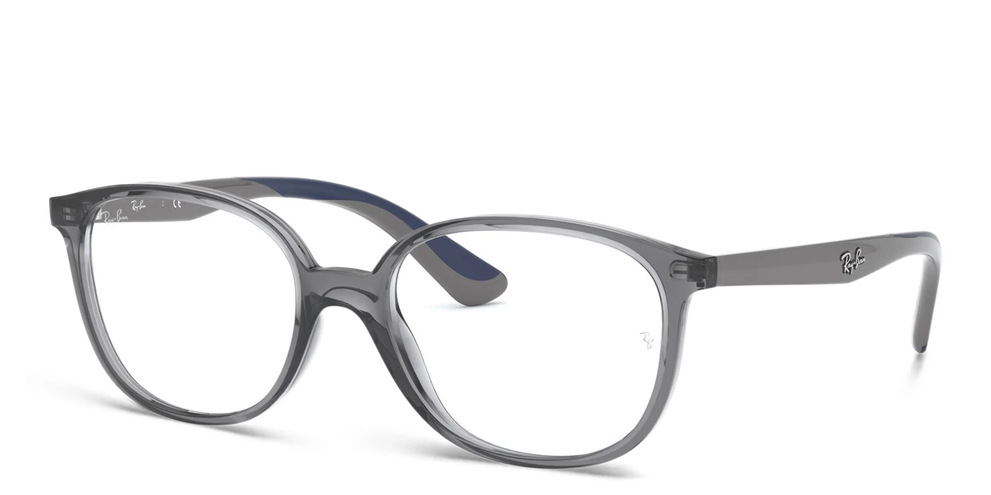 Shop Ray-Ban Junior Kids Square Eyeglasses in Transparent Grey online.