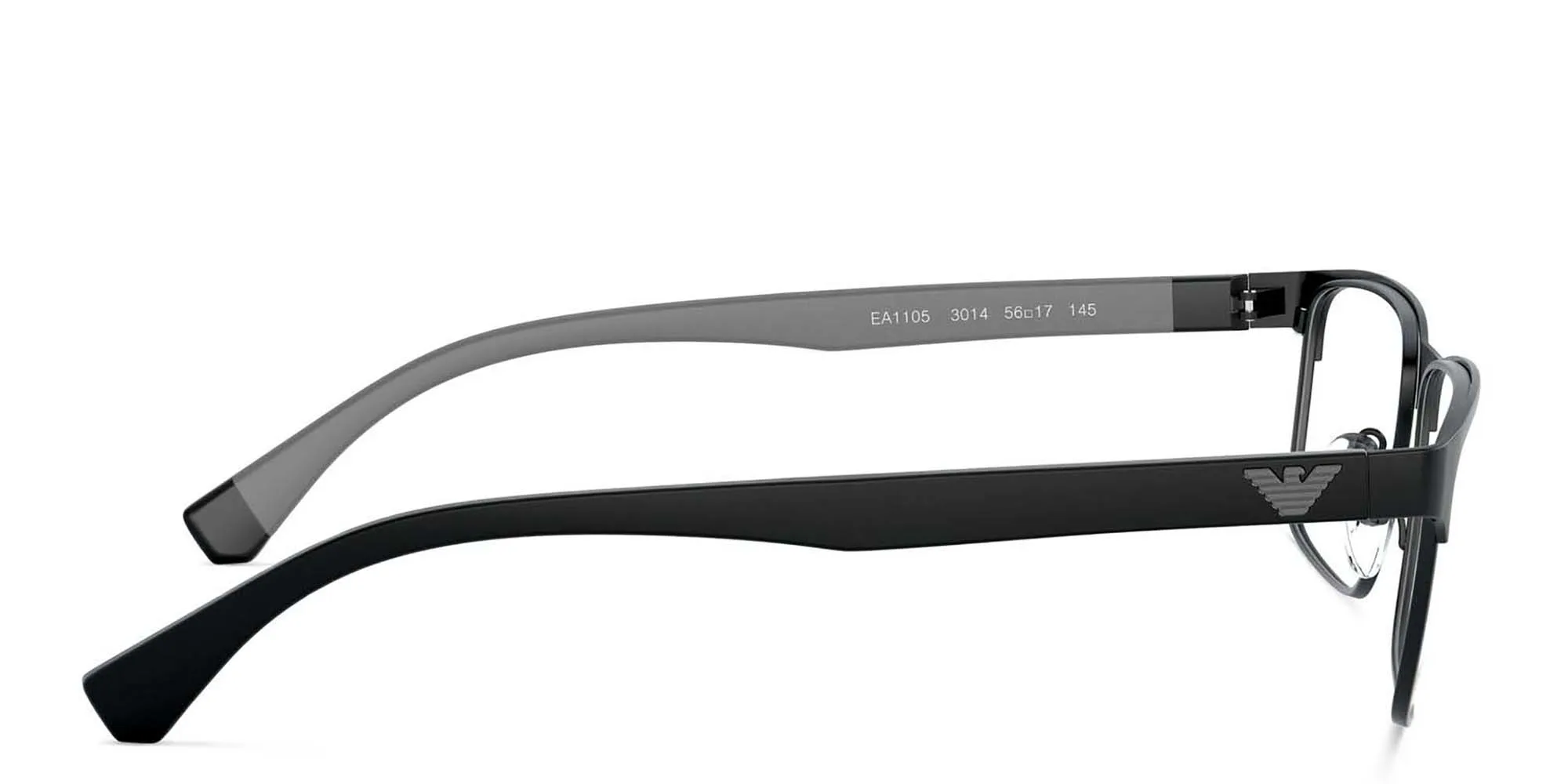 تسوق نظارة طبية بإطار مستطيل امبوريو أرماني بلون Matte Black أونلاين.
