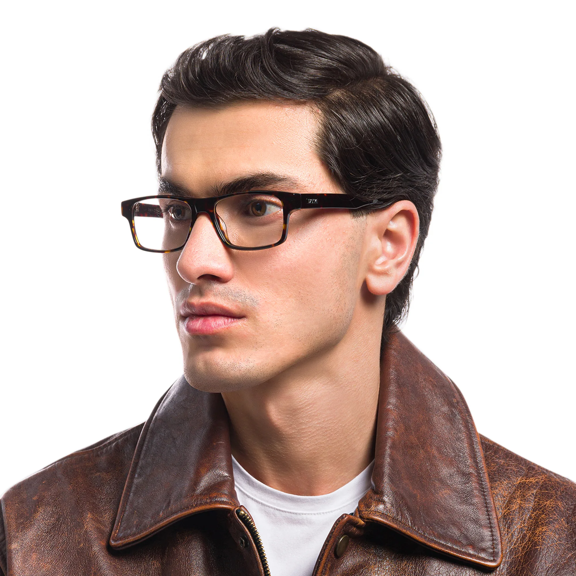 Shop EYE'M Rectangle Eyeglasses in Havana online.