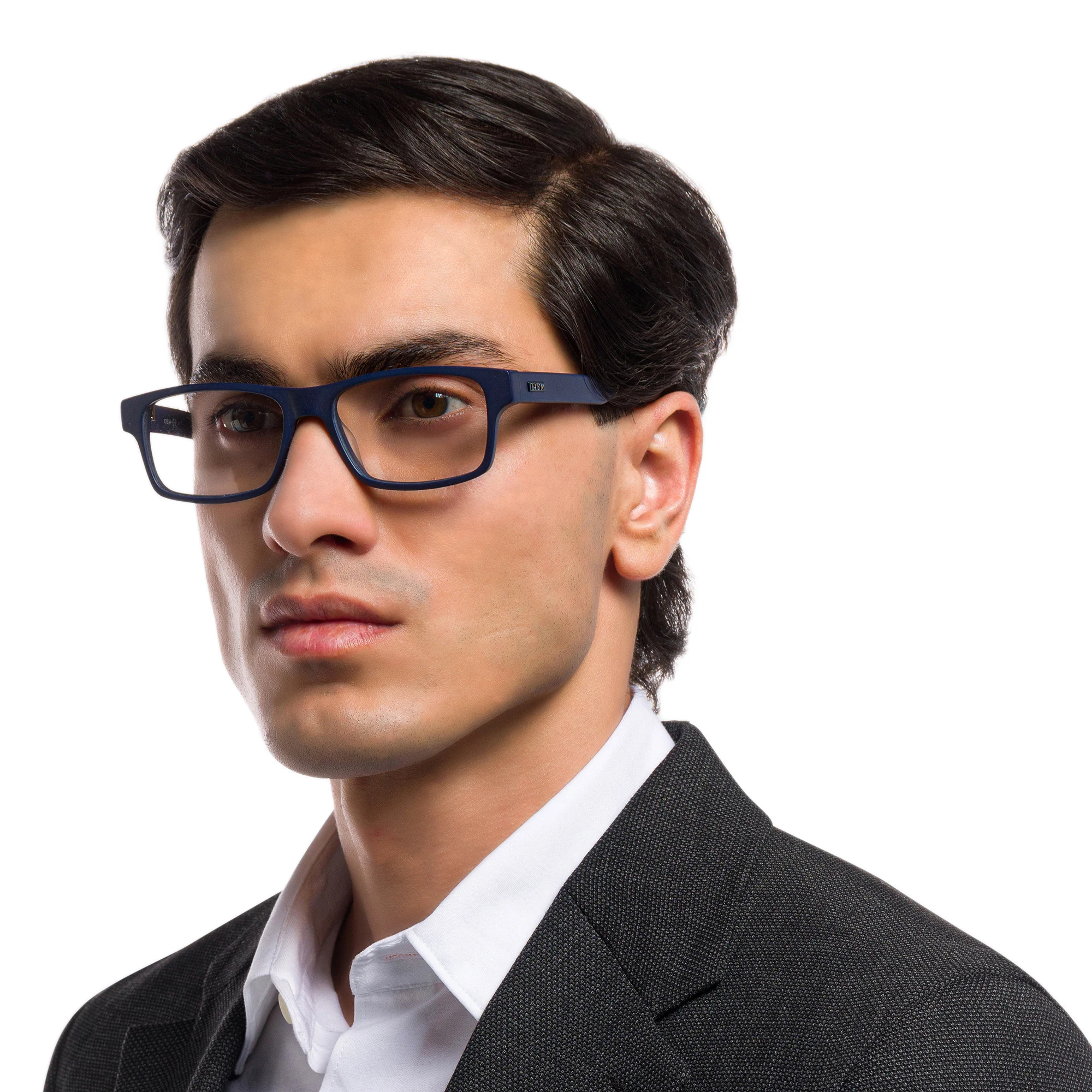 Shop EYE'M Rectangle Eyeglasses in Blue online.