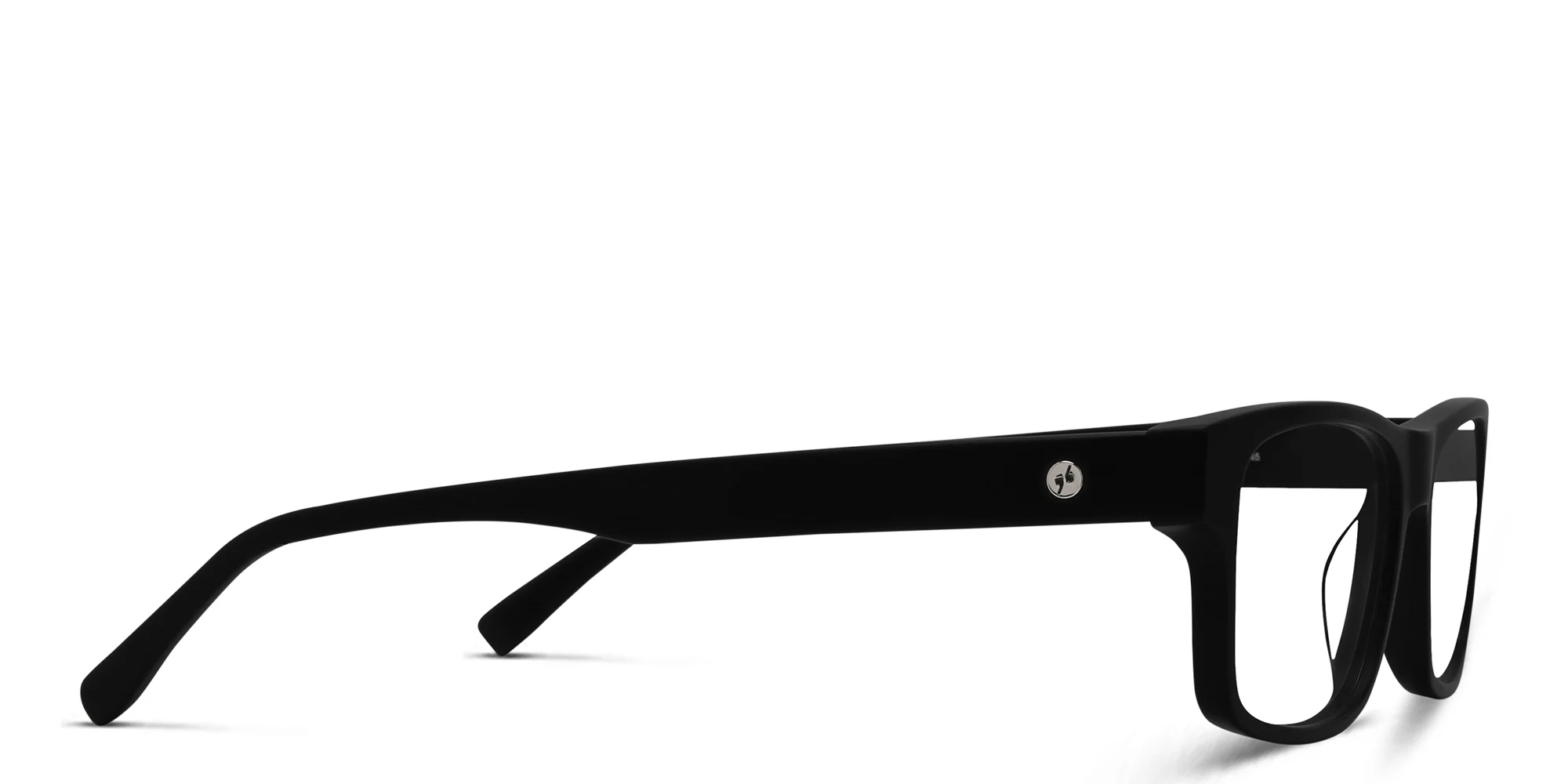 Shop EYE'M Rectangle Eyeglasses in Matte Black online.