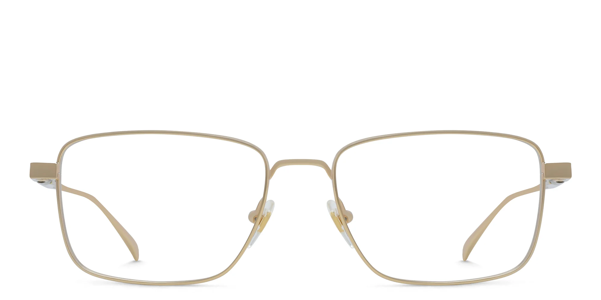 Shop EYE'M Rectangle Eyeglasses in Gold online.
