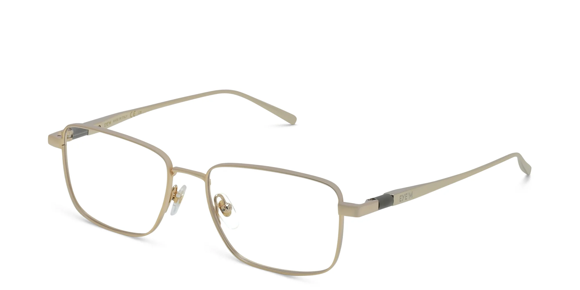 Shop EYE'M Rectangle Eyeglasses in Gold online.