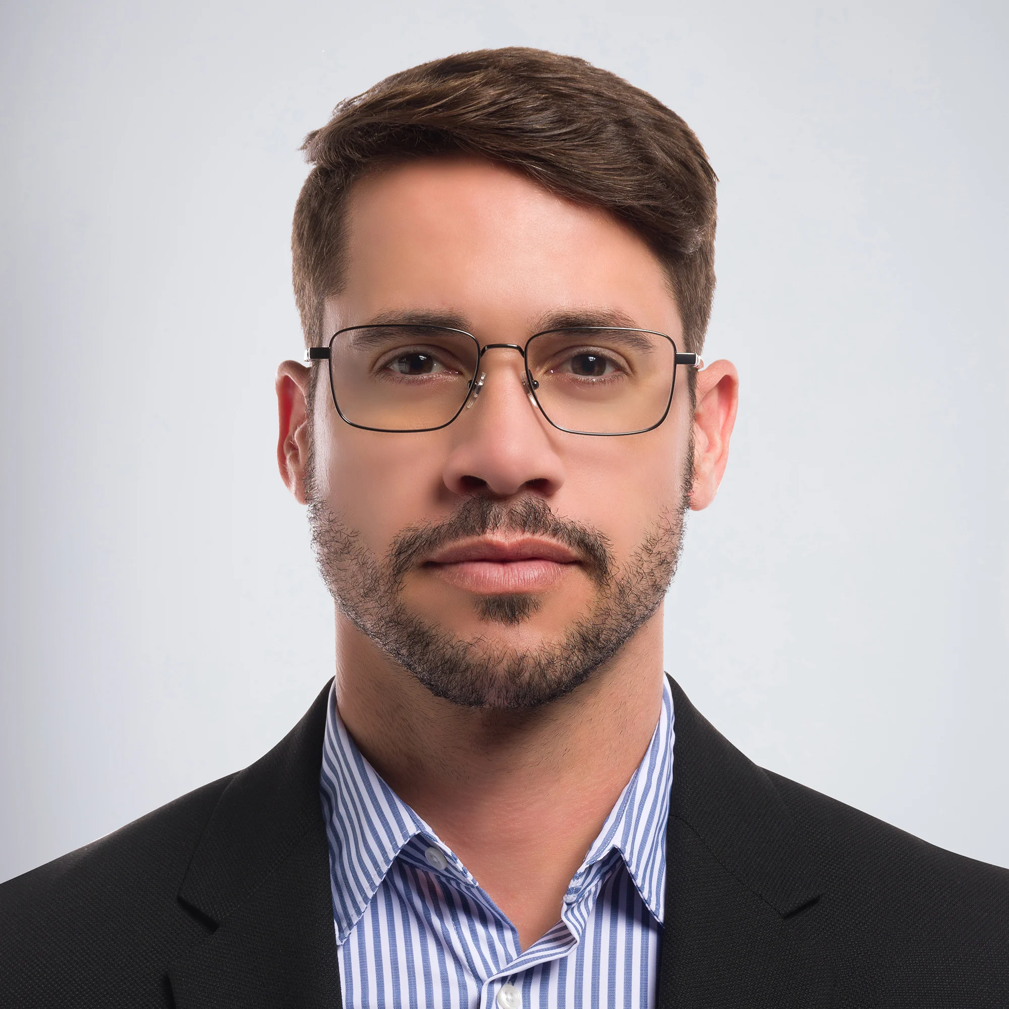 Shop EYE'M Rectangle Eyeglasses in Gunmetal online.