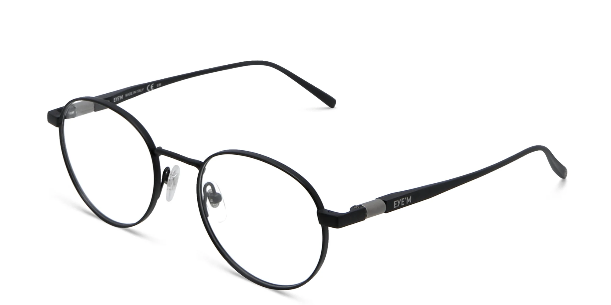Shop EYE'M Round Eyeglasses in Black online.