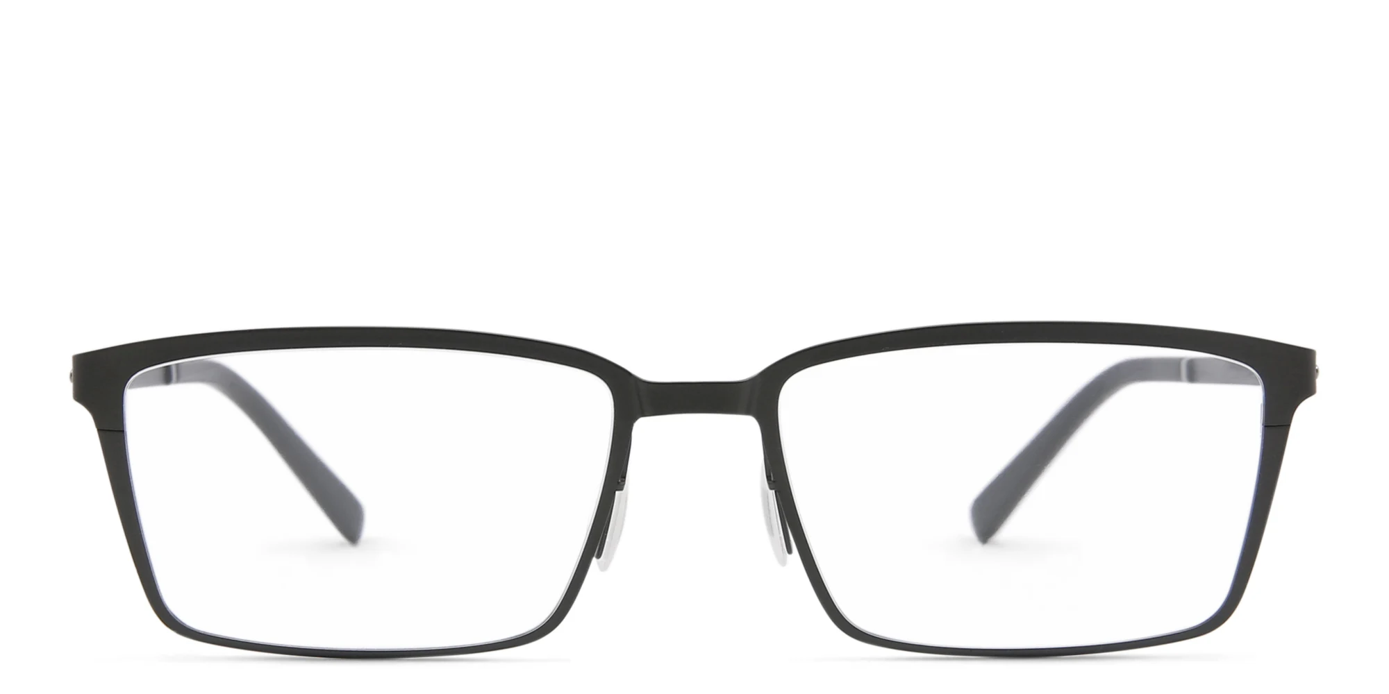 Shop EYE'M Rectangle Eyeglasses in Gunmetal online.