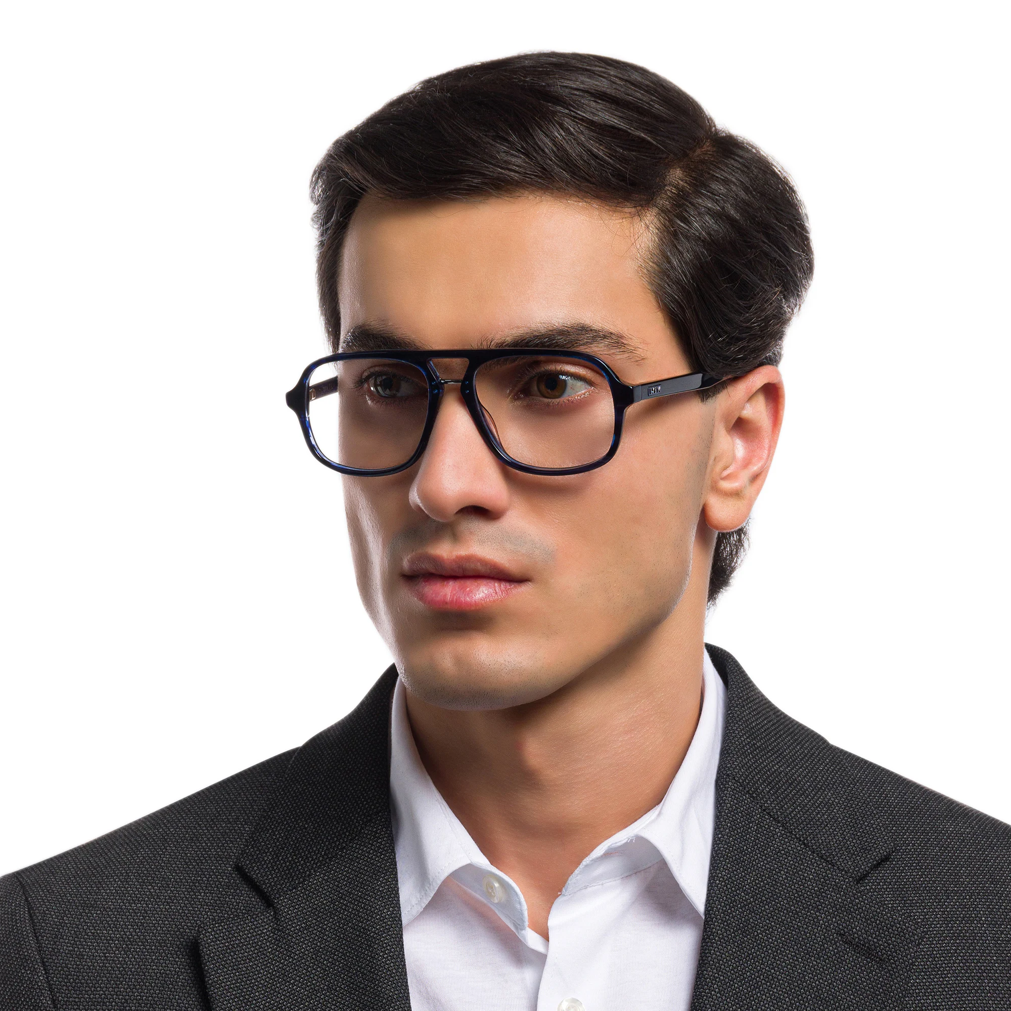 Shop EYE'M Aviator Eyeglasses in Blue online.