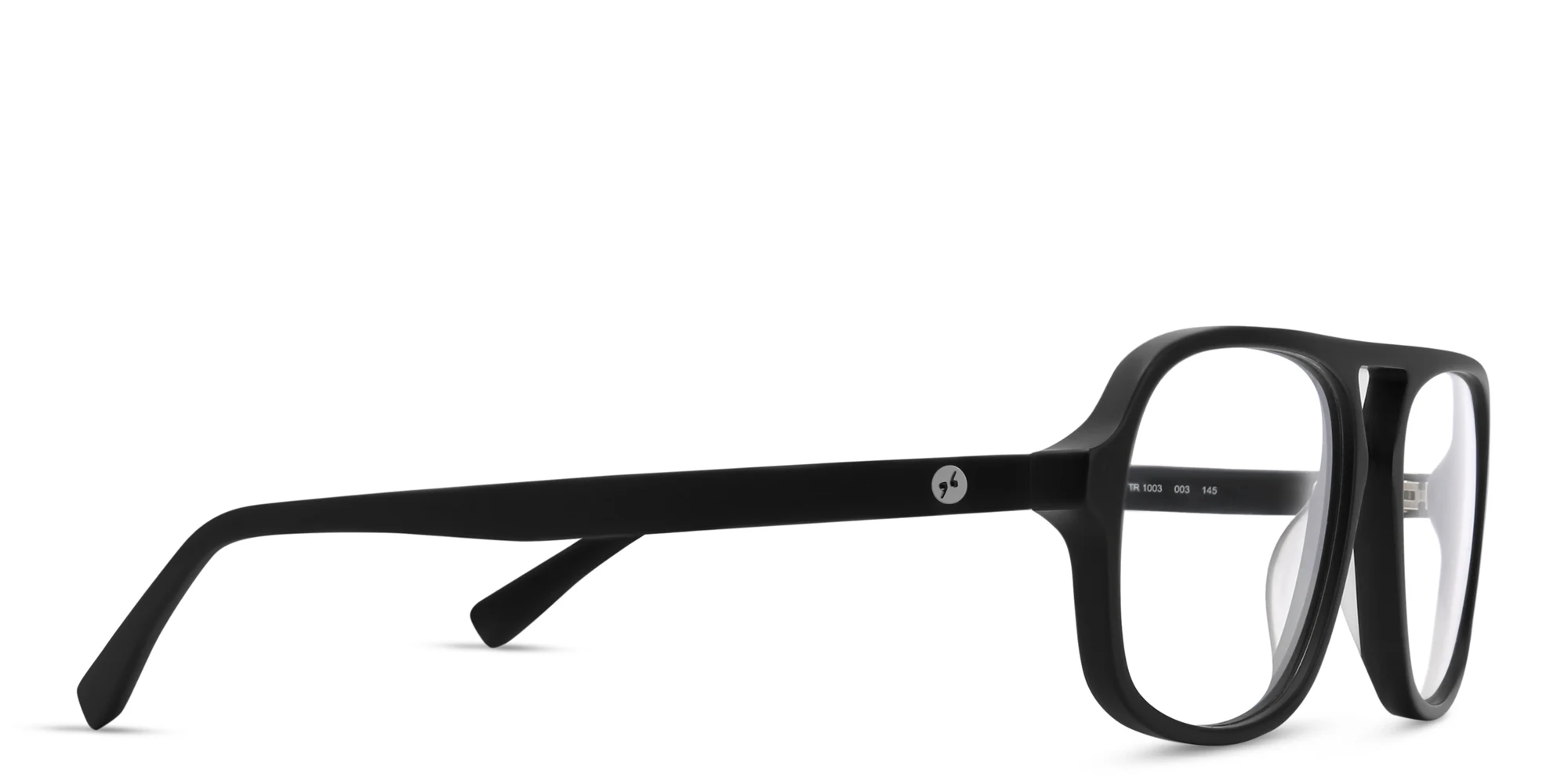 Shop EYE'M Aviator Eyeglasses in Black & Silver online.