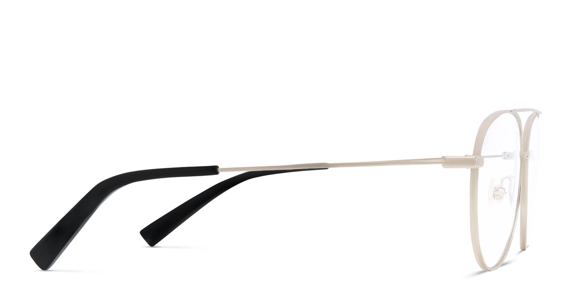 Shop EYE'M Unisex Wide Aviator Eyeglasses in Gold online.