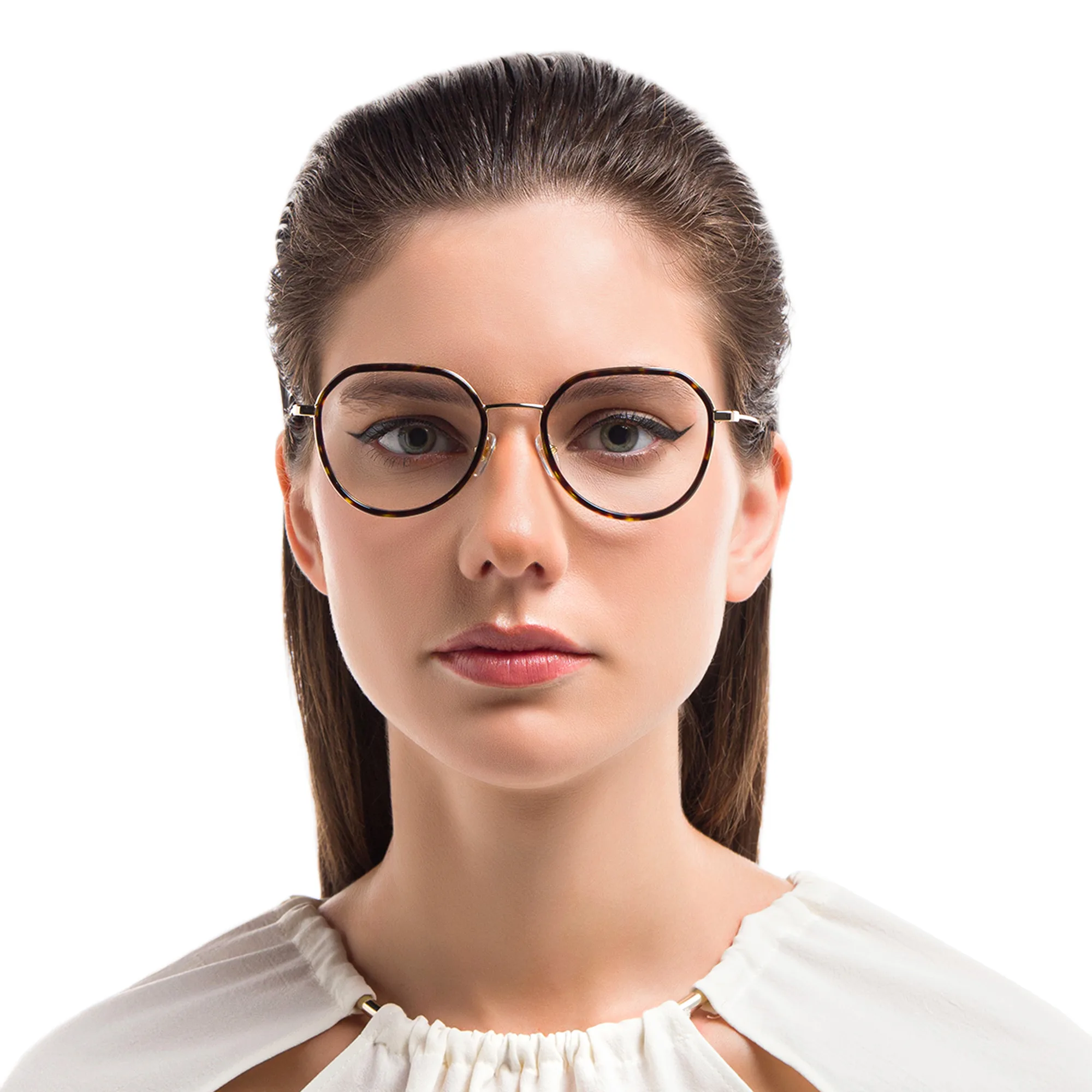 Shop EYE'M Unisex Square Eyeglasses in Havana online.