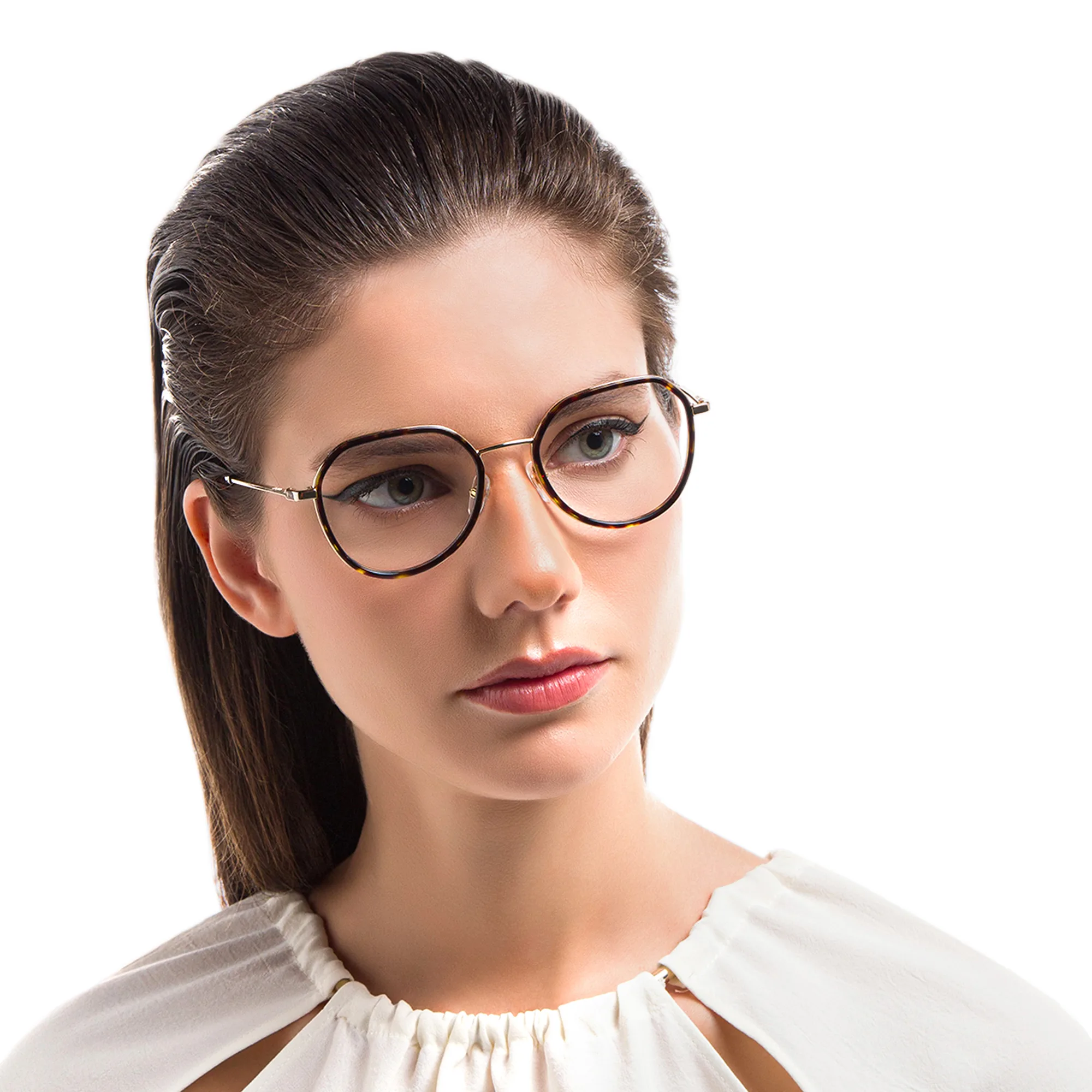 Shop EYE'M Unisex Square Eyeglasses in Havana online.