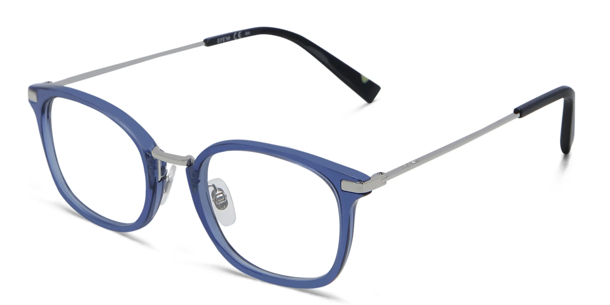 Shop EYE'M Unisex Square Eyeglasses in Blue online.