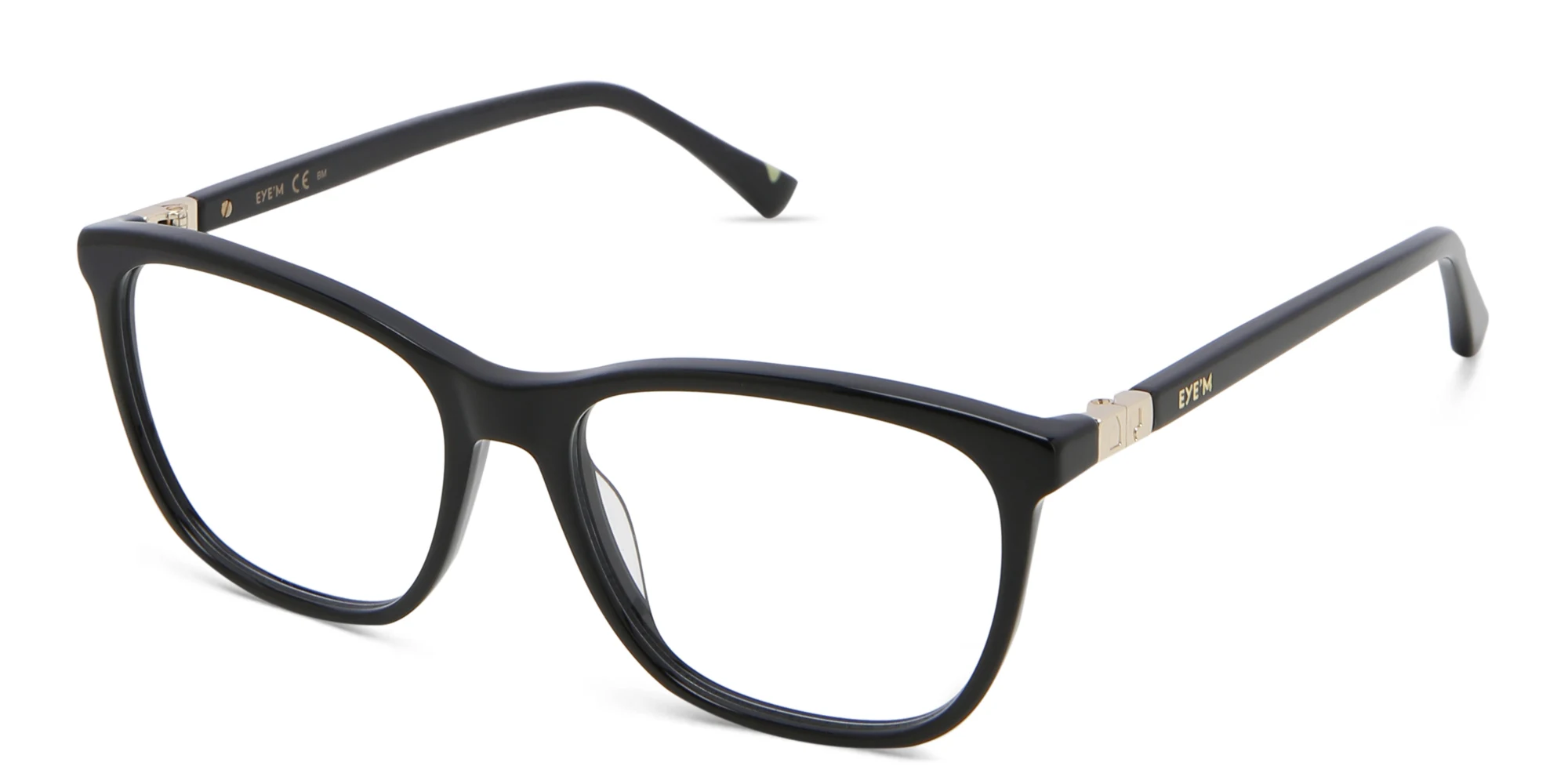 Shop EYE'M Square Eyeglasses in Black online.