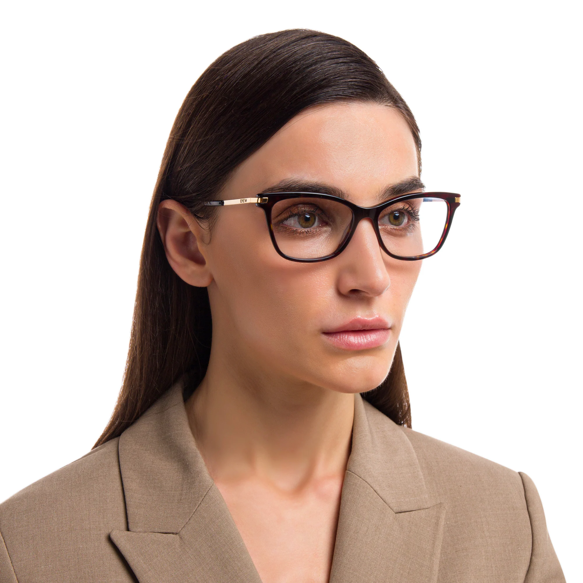 Shop EYE'M Cat Eye Eyeglasses in Dark Havana online.