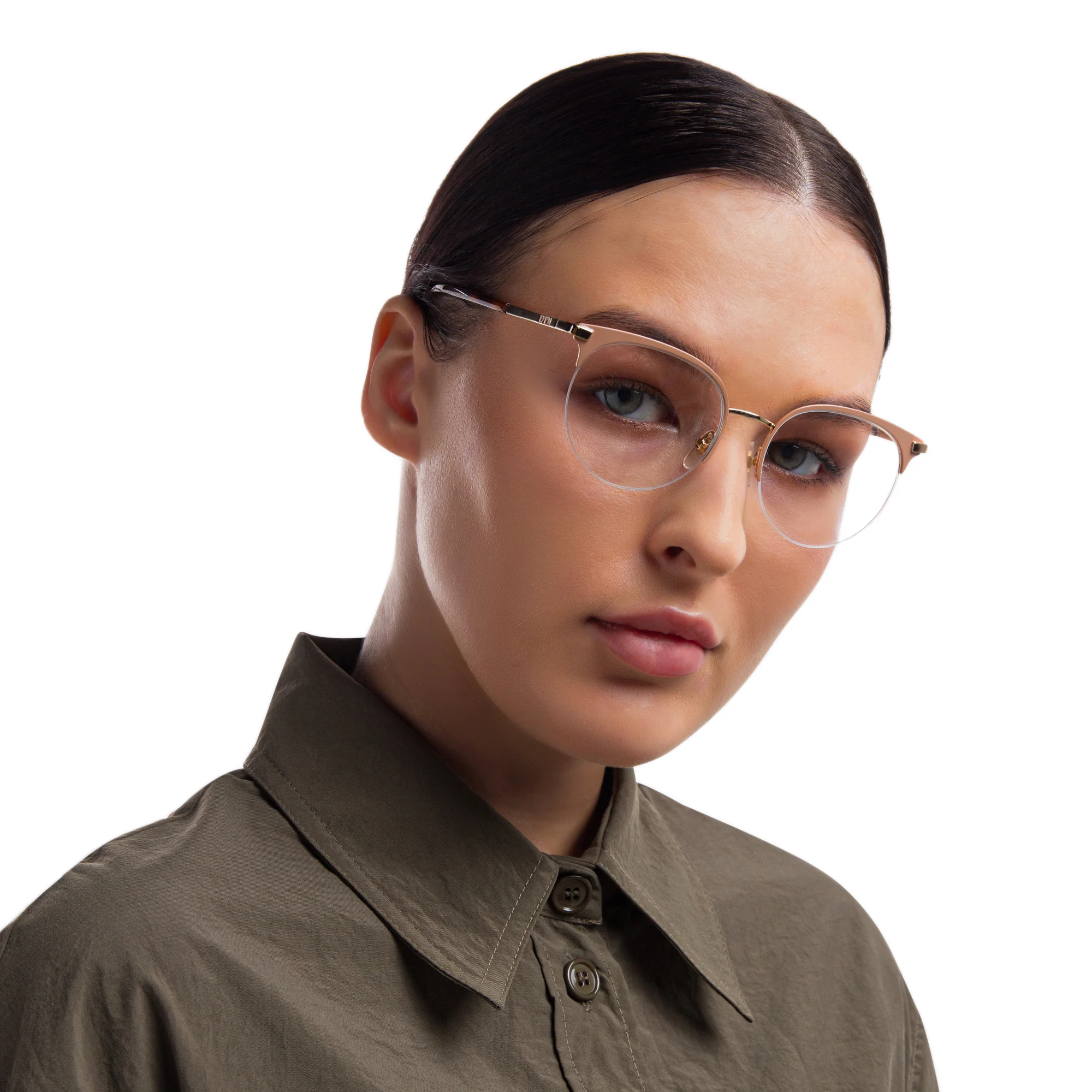 تسوق نظارة طبية كات آي نصف إطار EYE'M بلون نود أونلاين.
