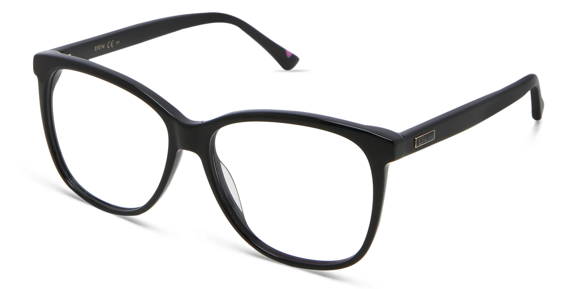 Shop EYE'M Square Eyeglasses in Black online.