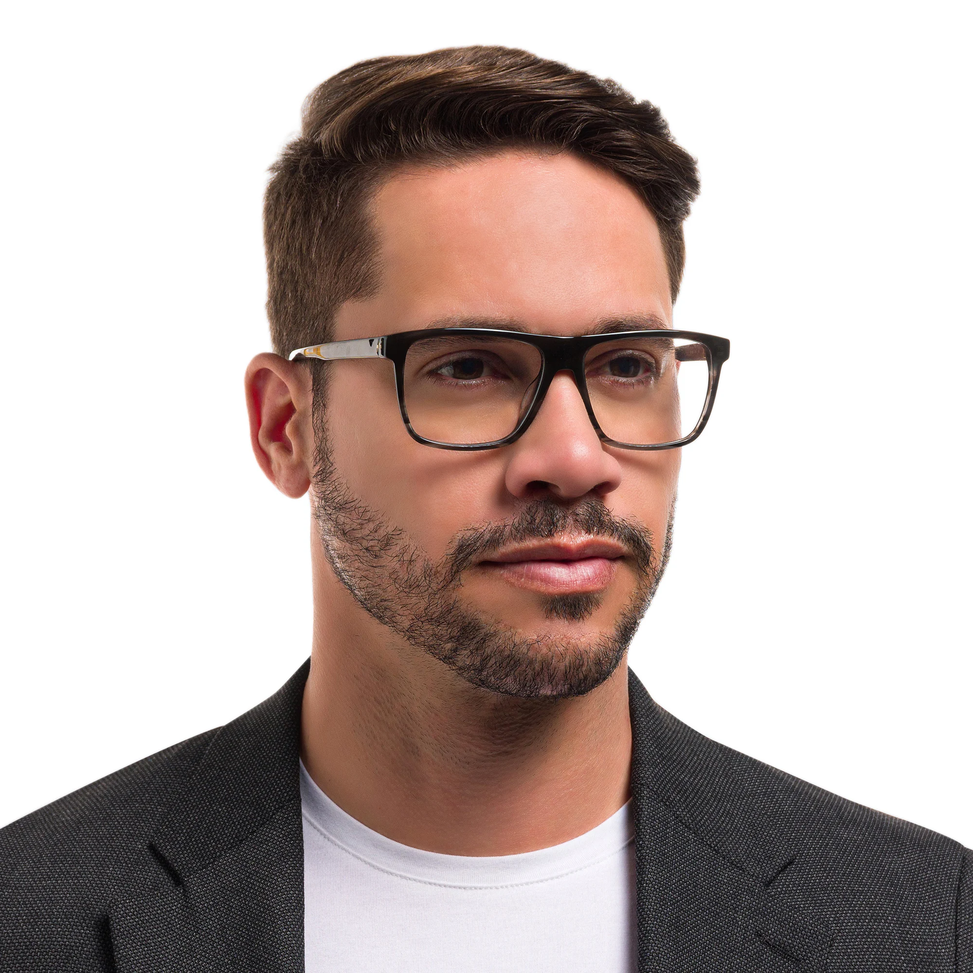 Shop EYE'M Square Eyeglasses in Grey online.